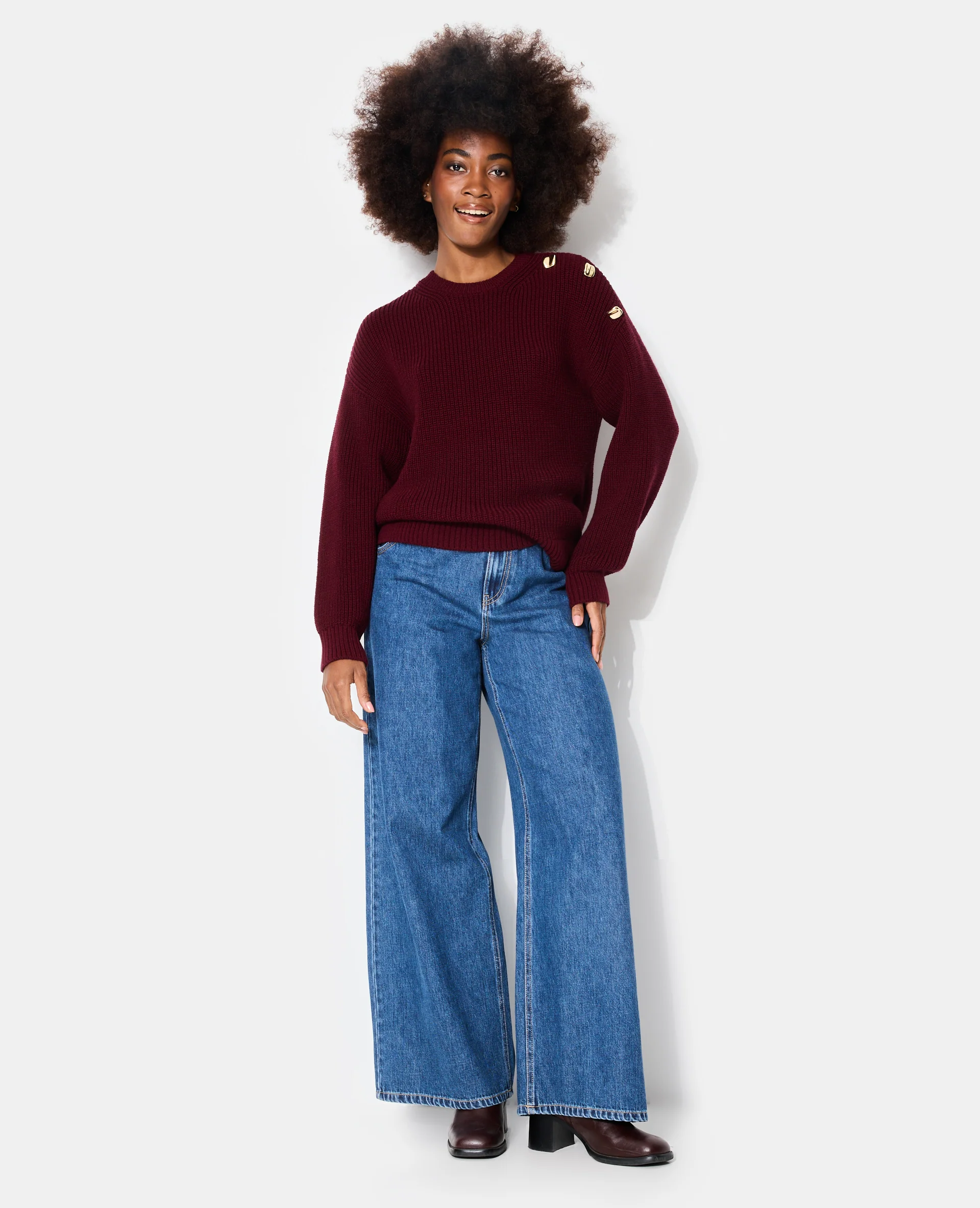 Pull oversize avec écharpe amovible - Image 5