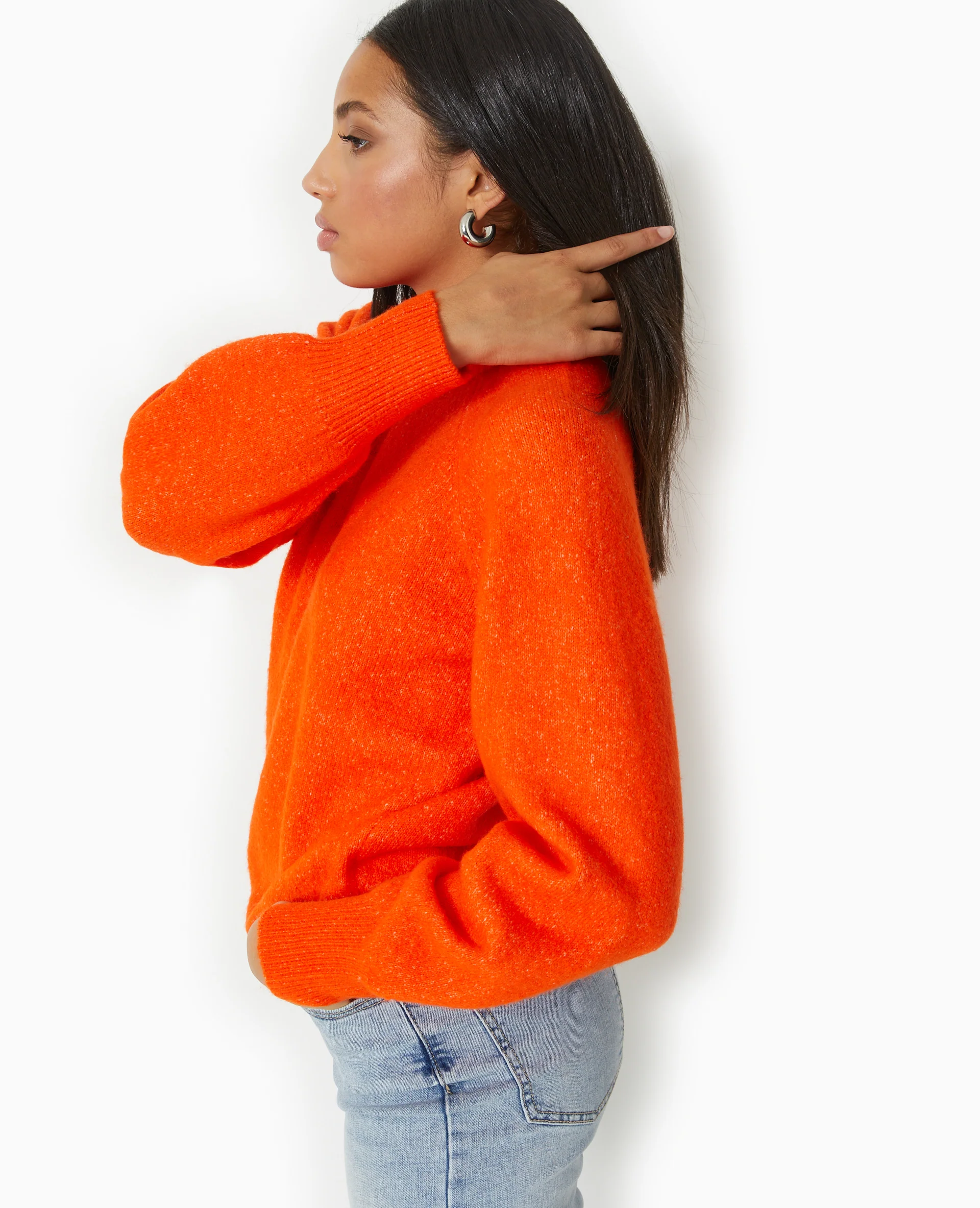 Pull oversize col rond manches raglan - Image 7