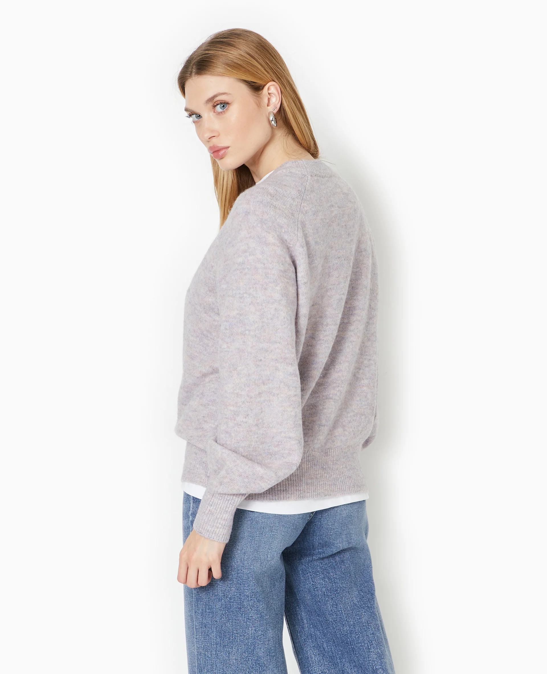 Pull oversize col rond manches raglans - Image 6