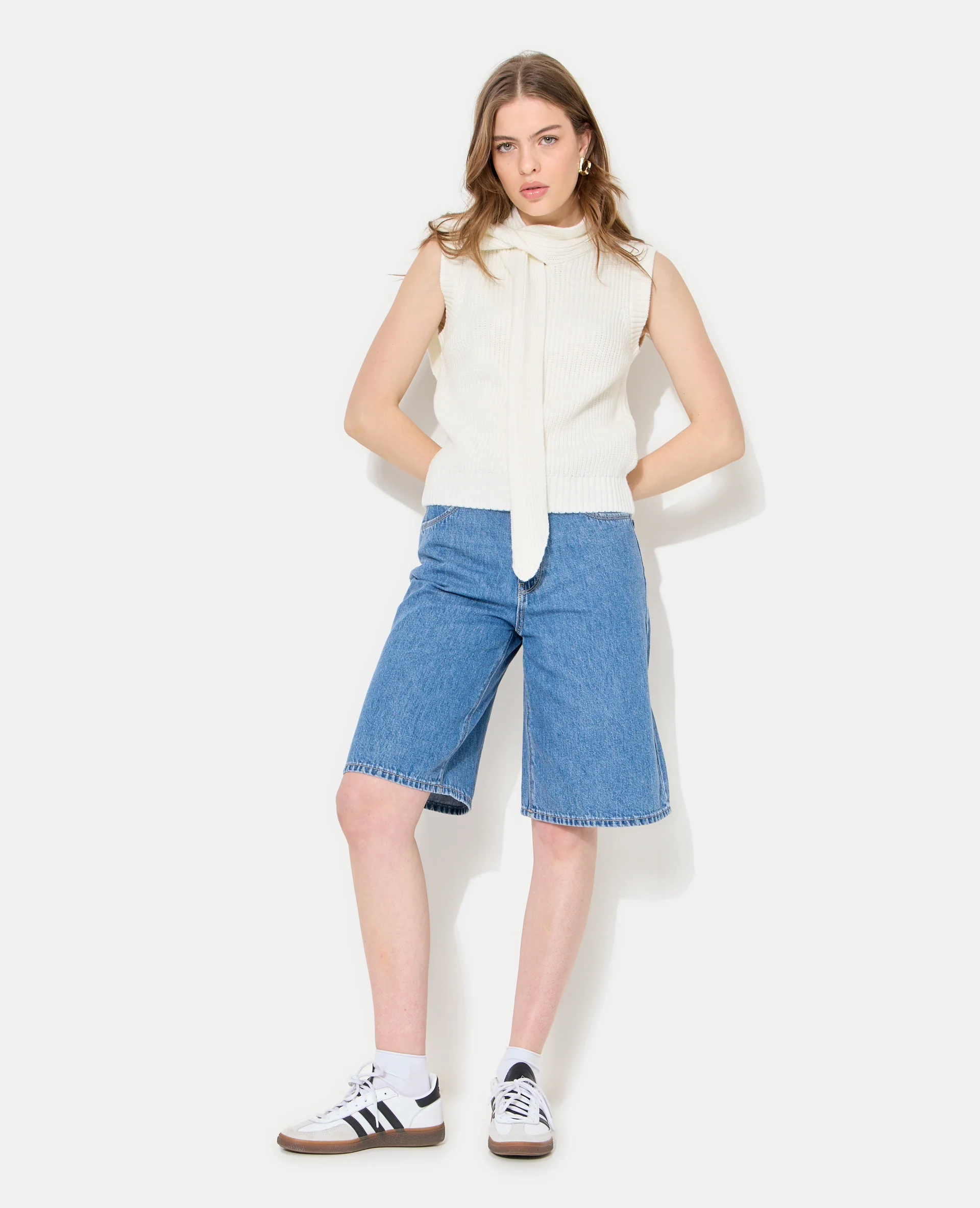Pull sans manches avec col Ă nouer - Image 3