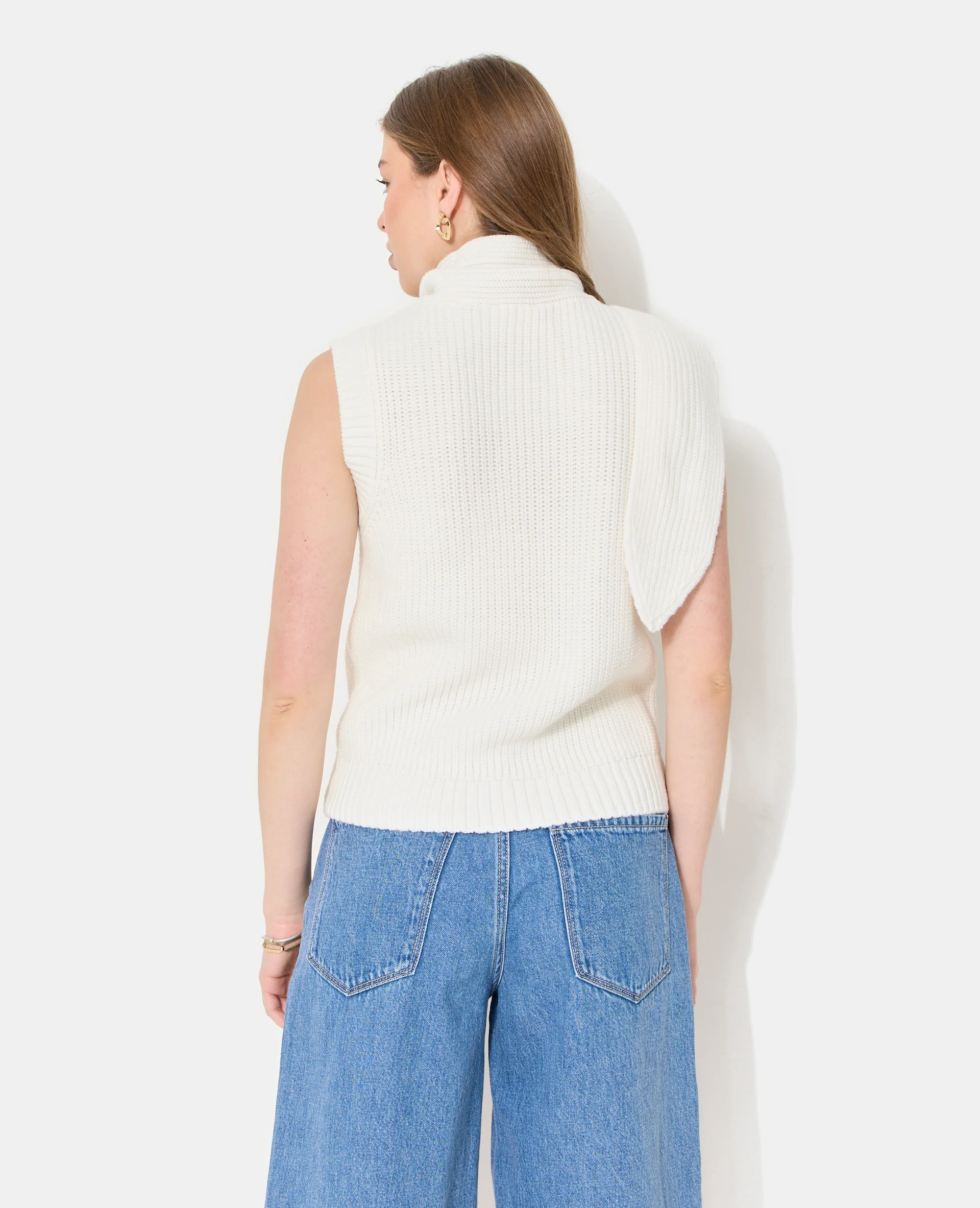 Pull sans manches avec col Ă nouer - Image 6