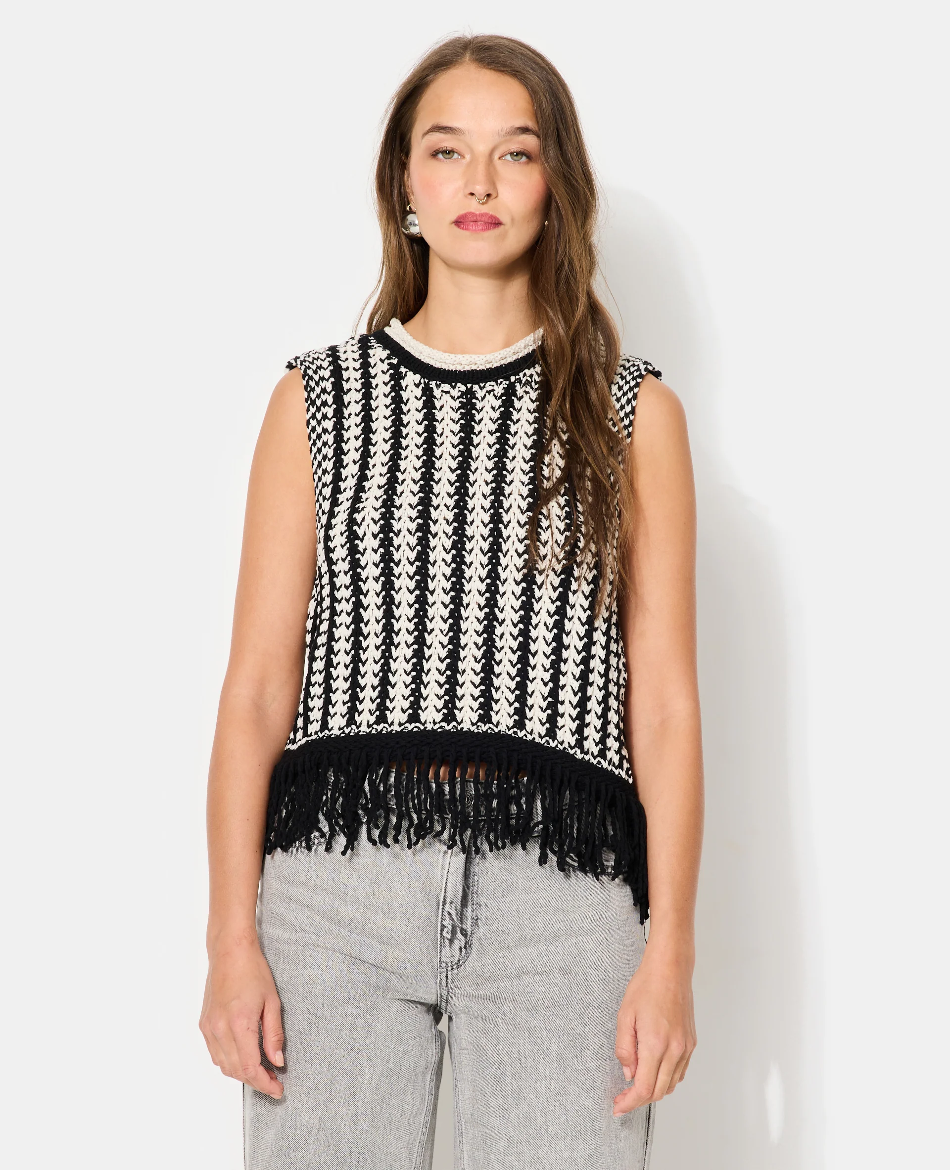 Pull sans manches avec franges - Image 5