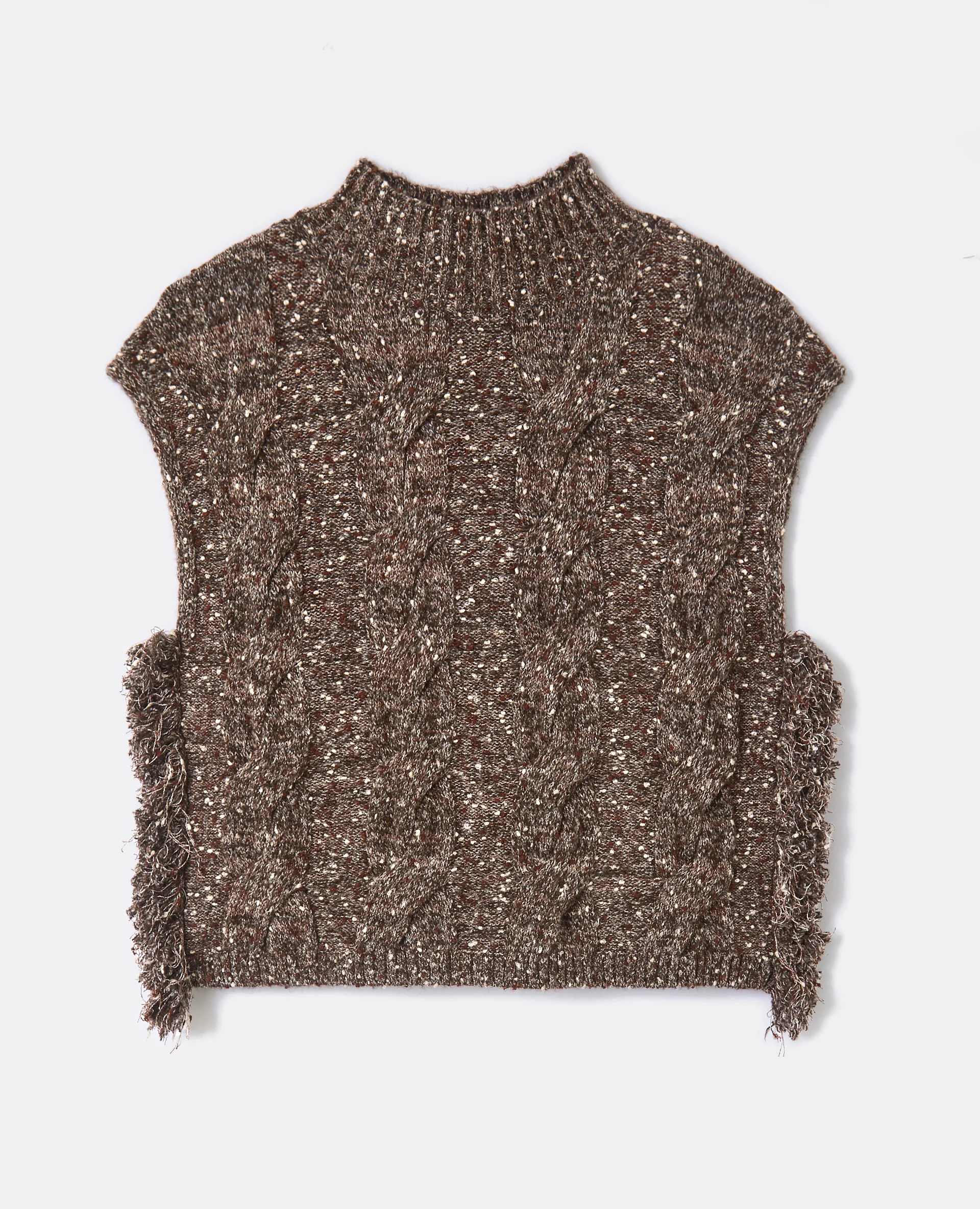 Pull sans manches avec maille torsadée - Image 4