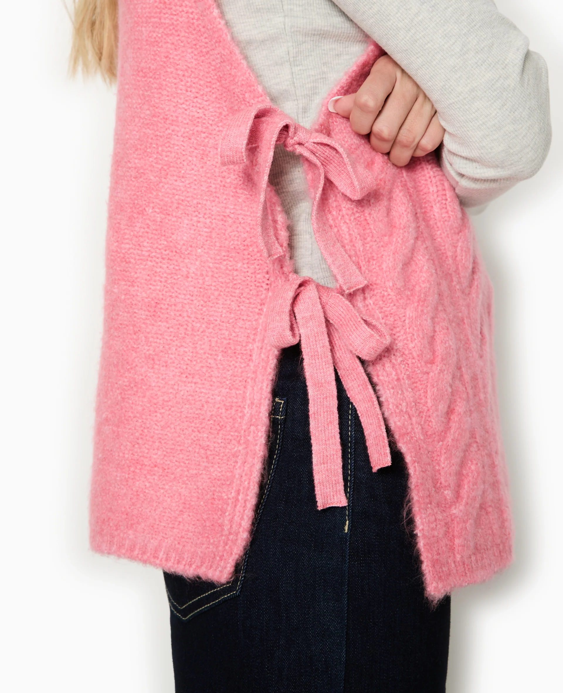 Pull sans manches avec nouettes sur les côtés - Image 3