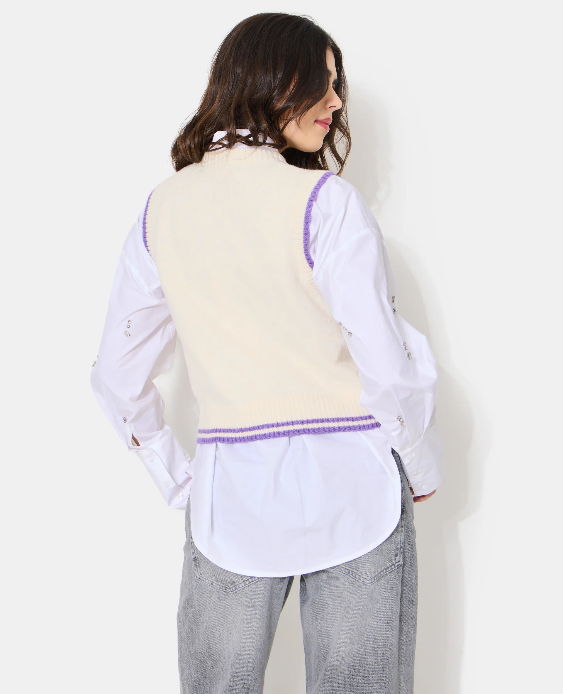 Pull sans manches avec tulipes - Image 6