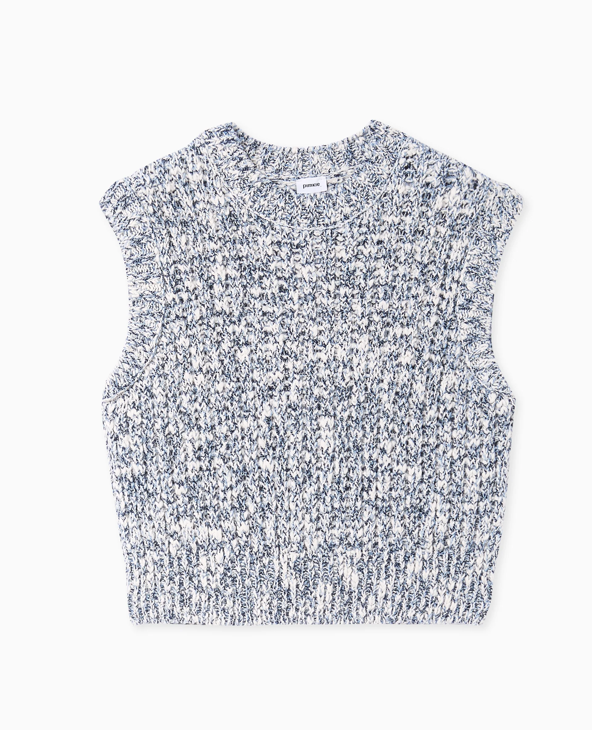 Pull sans manches en maille moulinée - Image 4