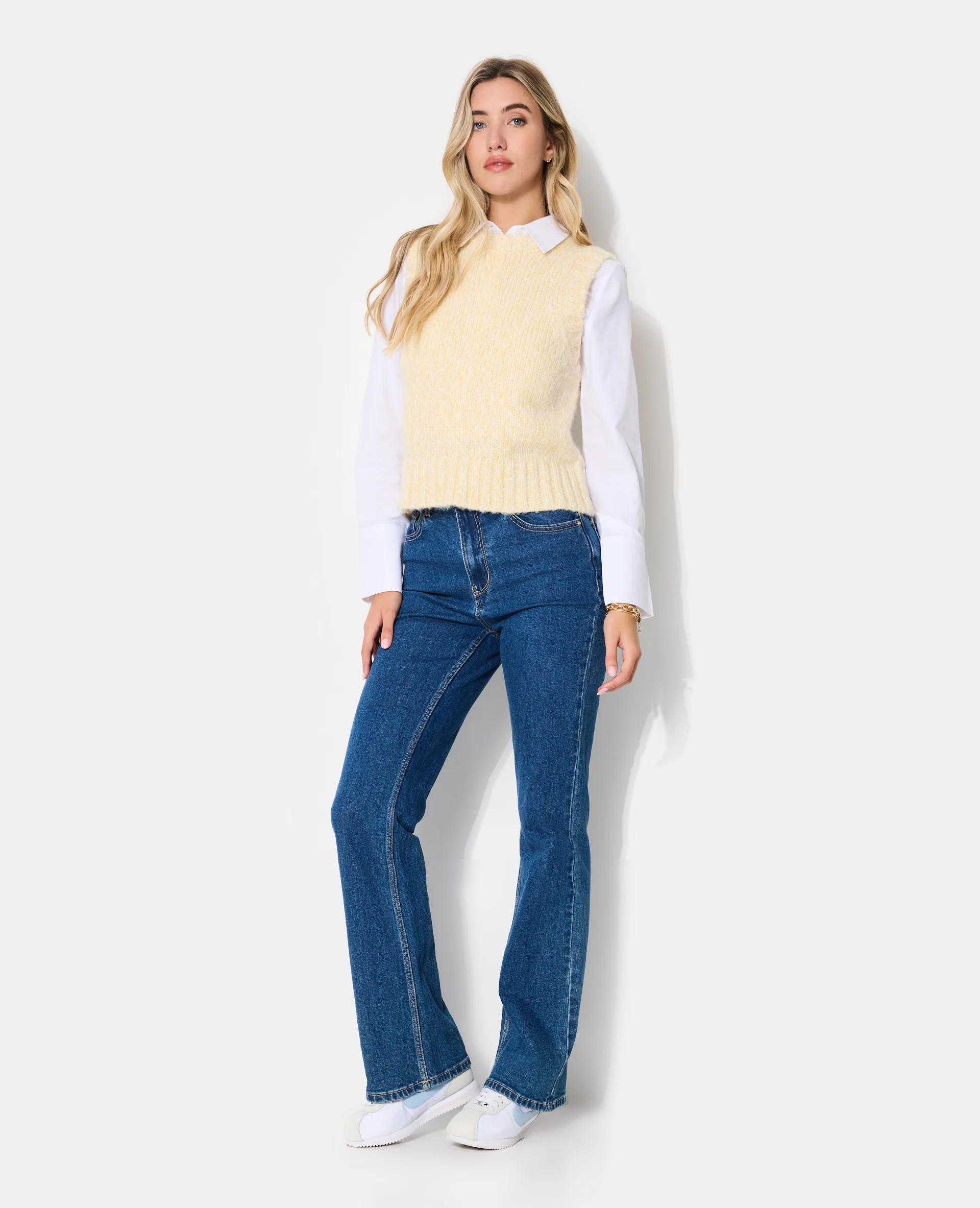 Pull sans manches en maille moulinée - Image 3
