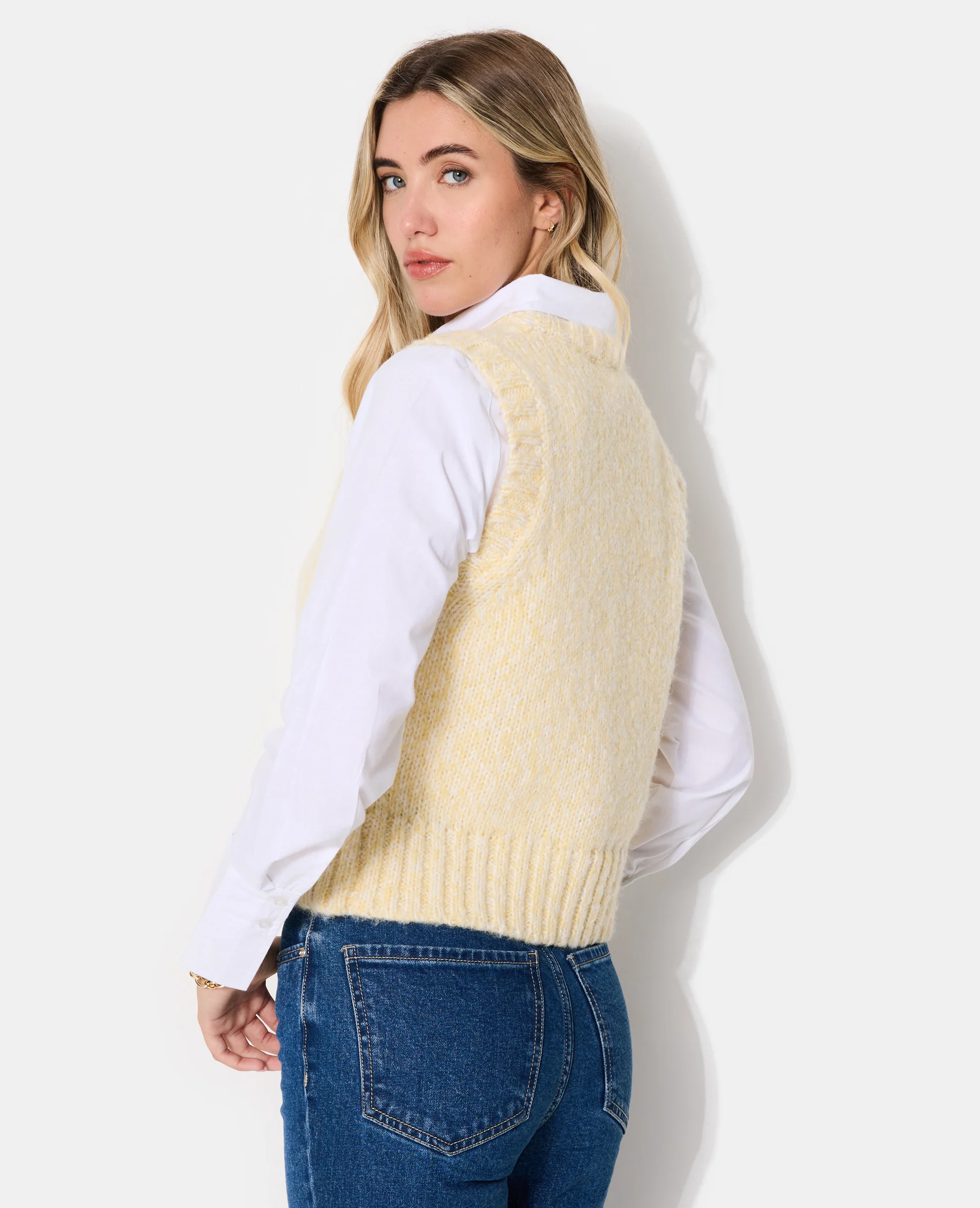 Pull sans manches en maille moulinée - Image 7