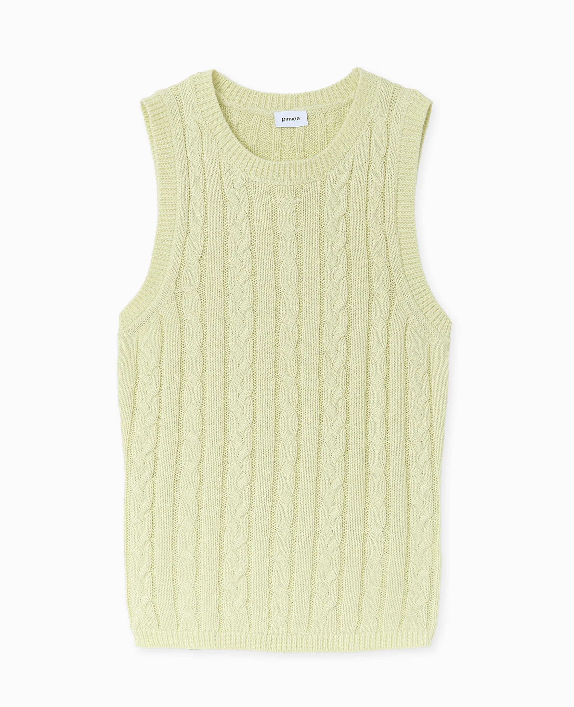 Pull sans manches en maille torsadée - Image 4