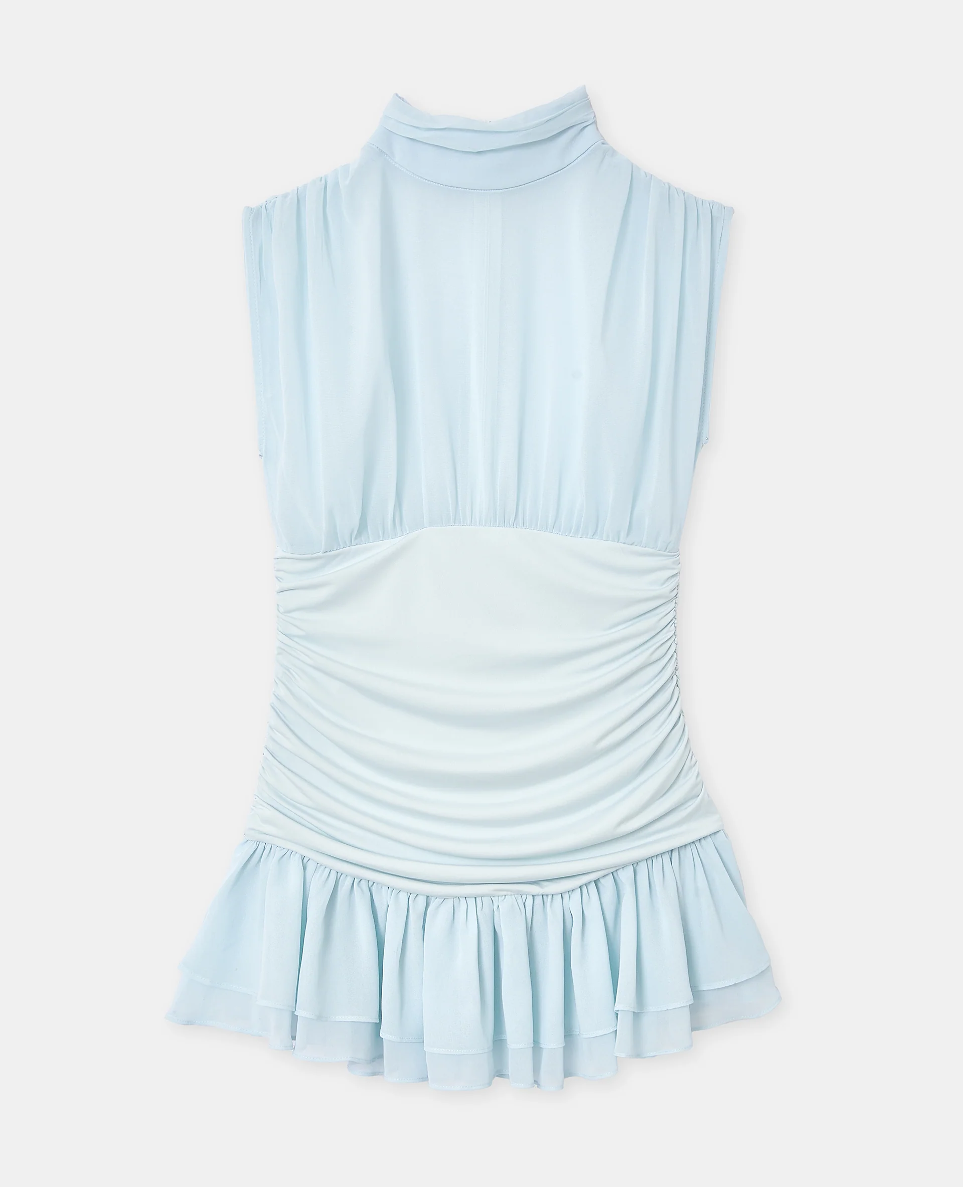 Robe courte avec fronces et volants - Image 4