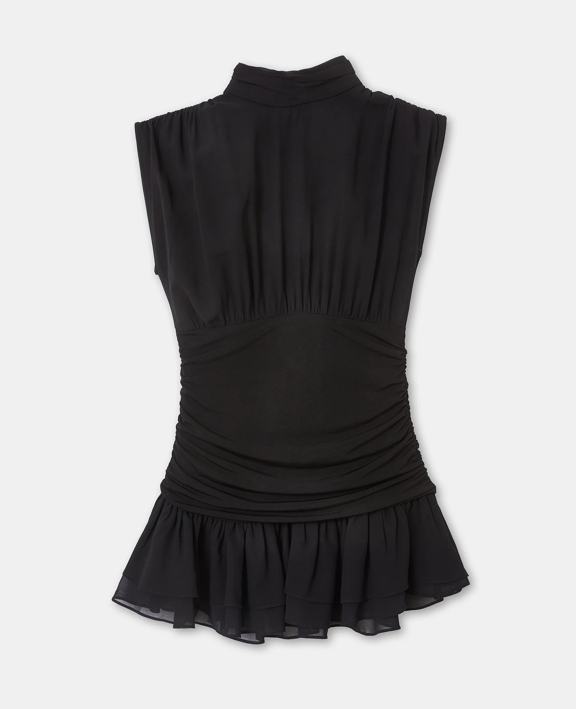Robe courte avec fronces et volants - Image 4