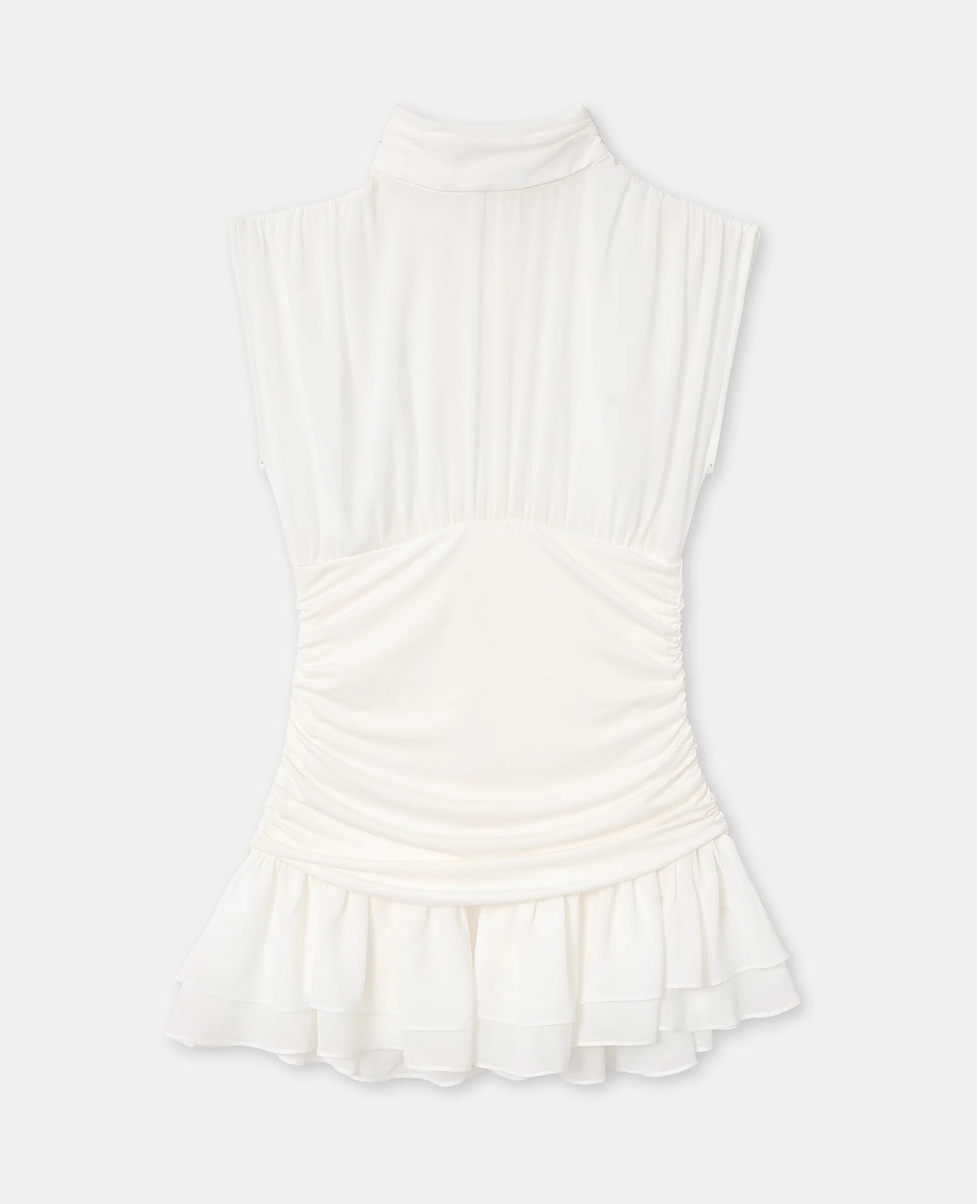 Robe courte avec fronces et volants - Image 4