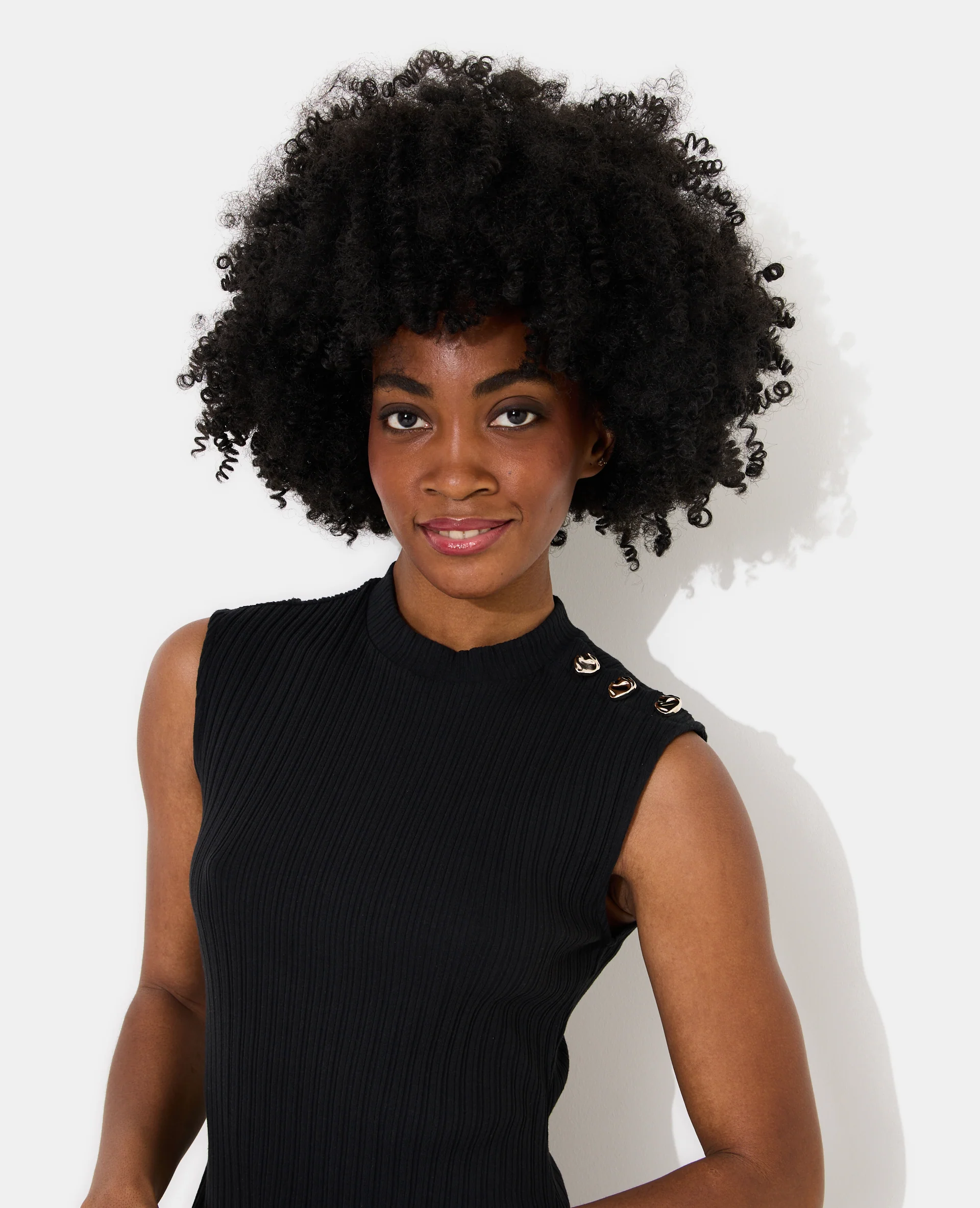 Robe courte boule bi-matière - Image 2