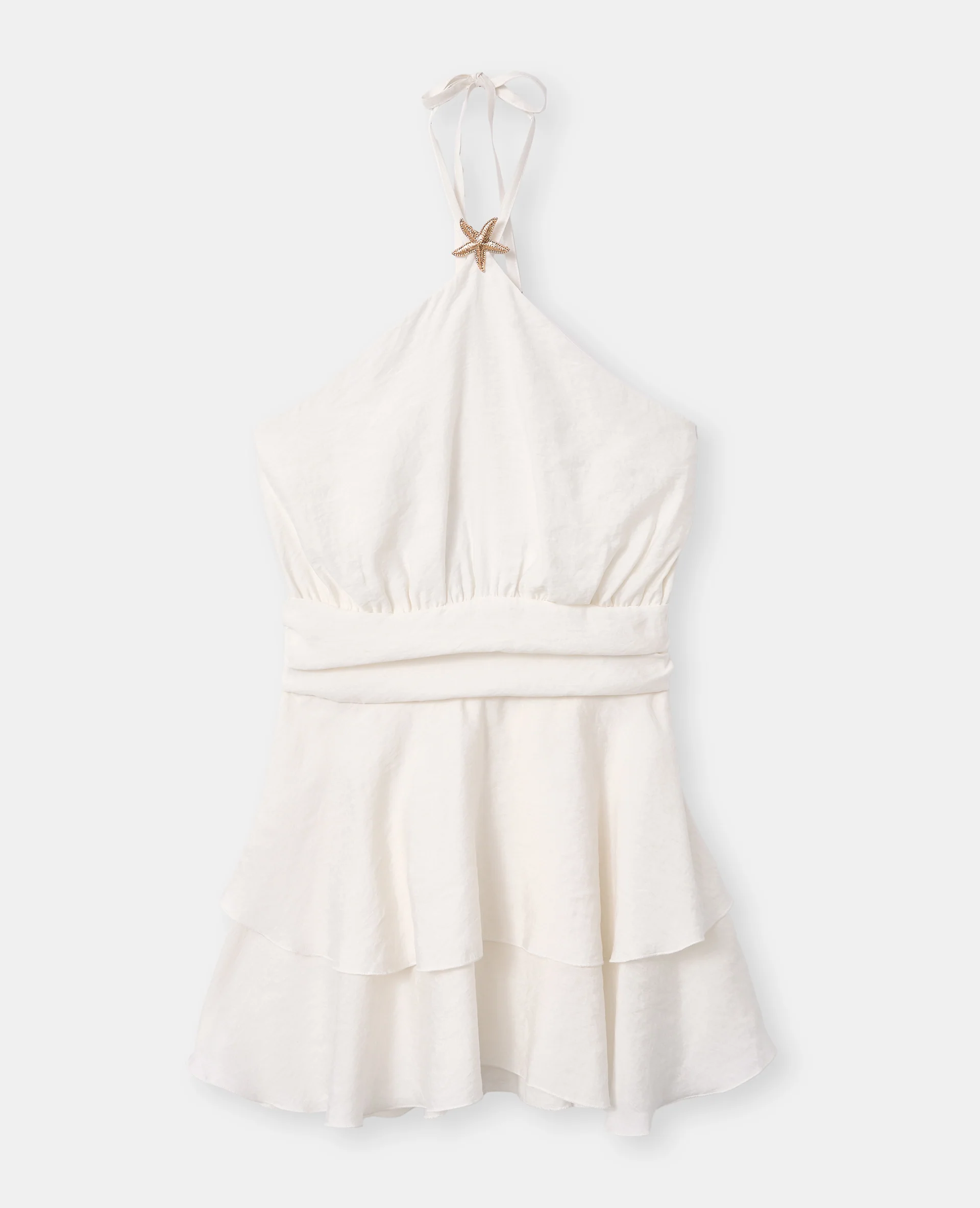 Robe courte dos-nu avec détail bijou étoile de mer - Image 4