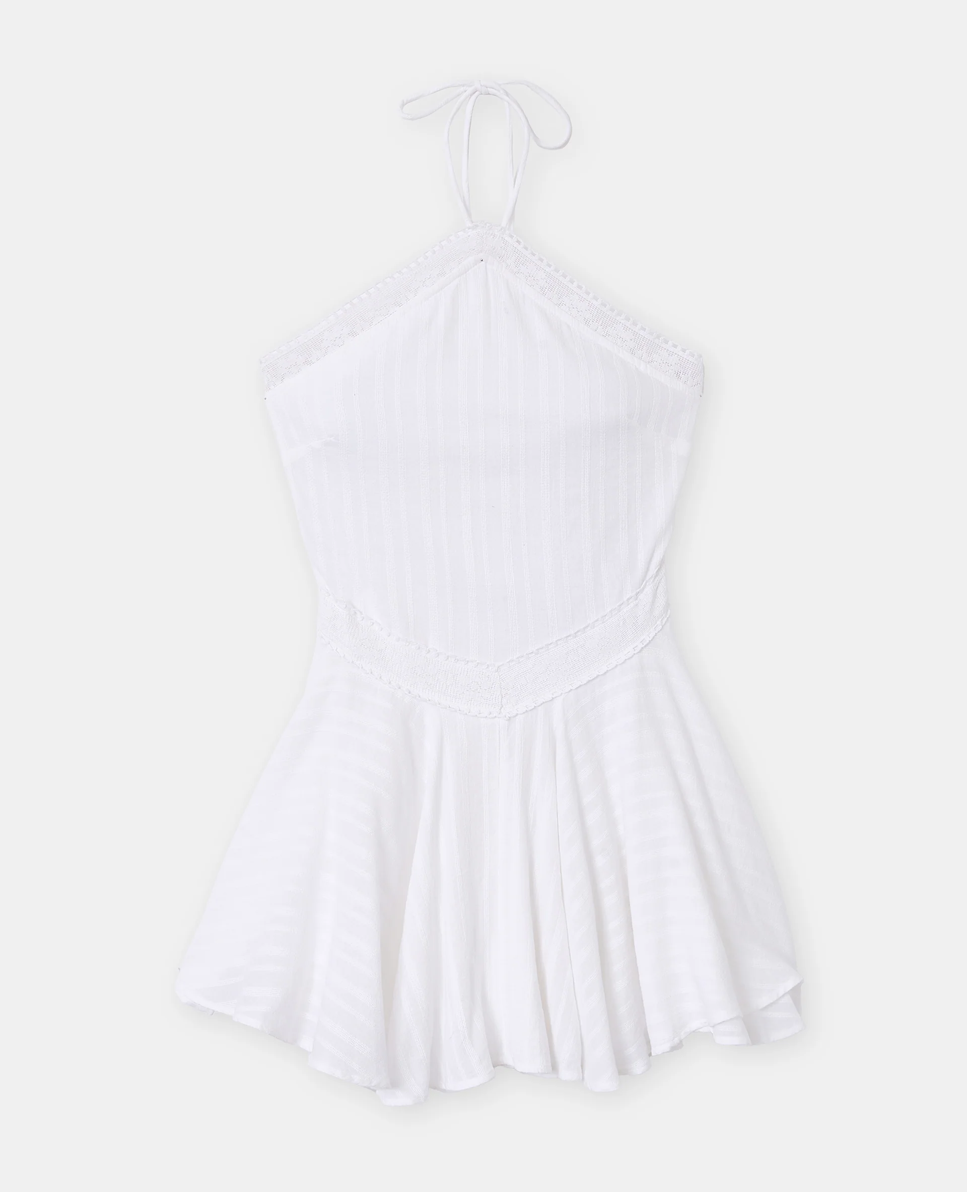 Robe courte dos-nu avec galons dentelle - Image 4
