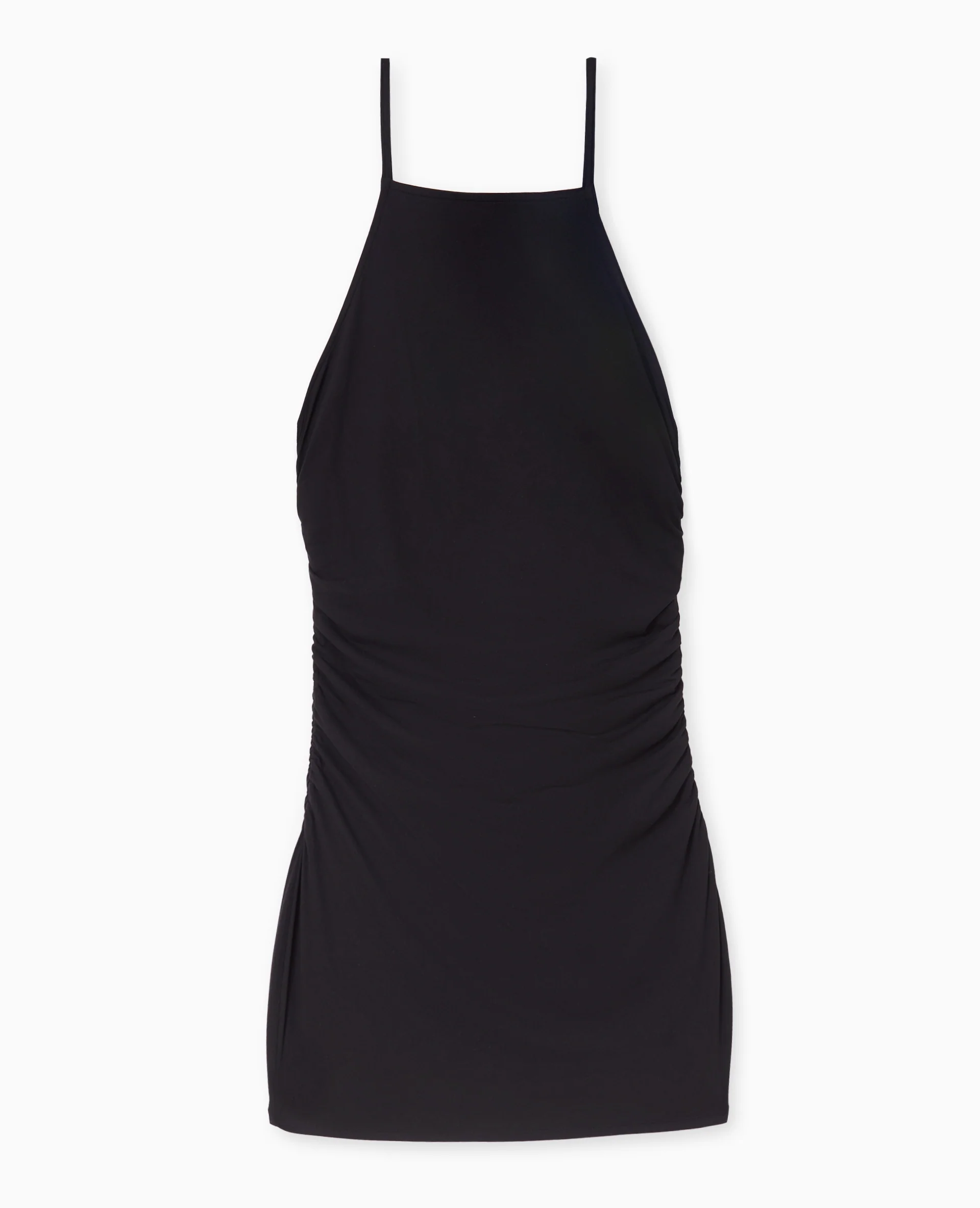 Robe courte en maille extensible avec fronces - Image 4