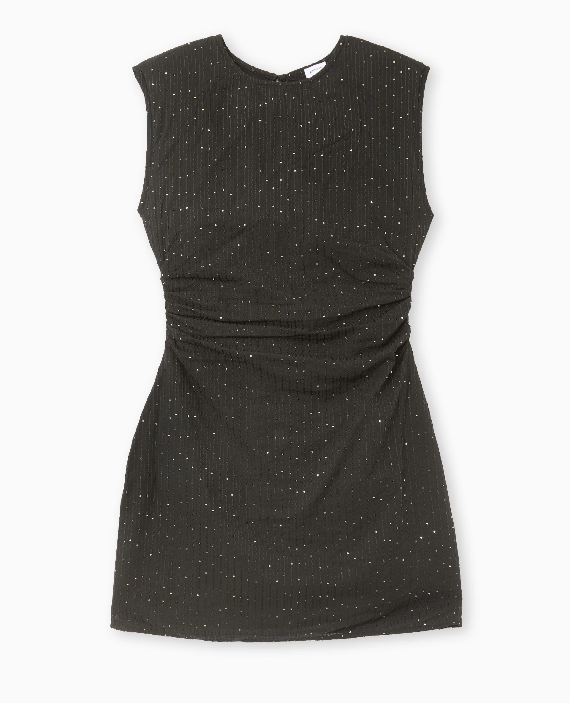 Robe courte en tissu fantaisie avec sequins - Image 4