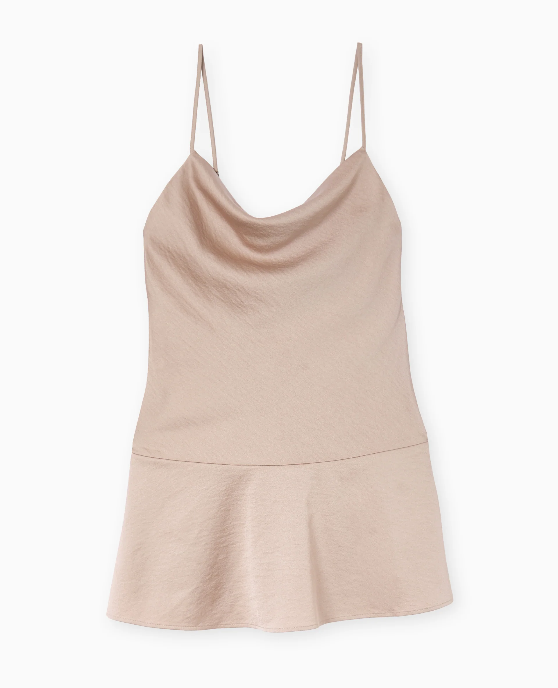 Robe courte en tissu satiné col bénitier - Image 4
