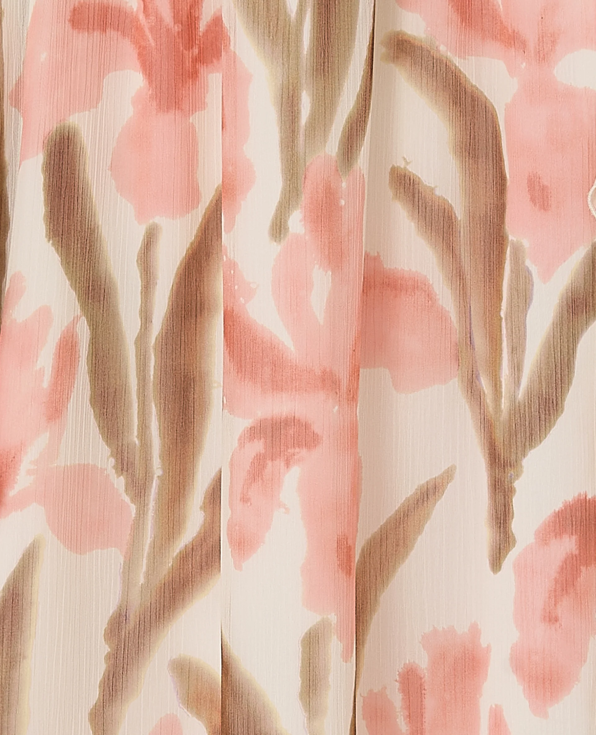 Robe courte en voile avec volants et motifs fleurs - Image 9