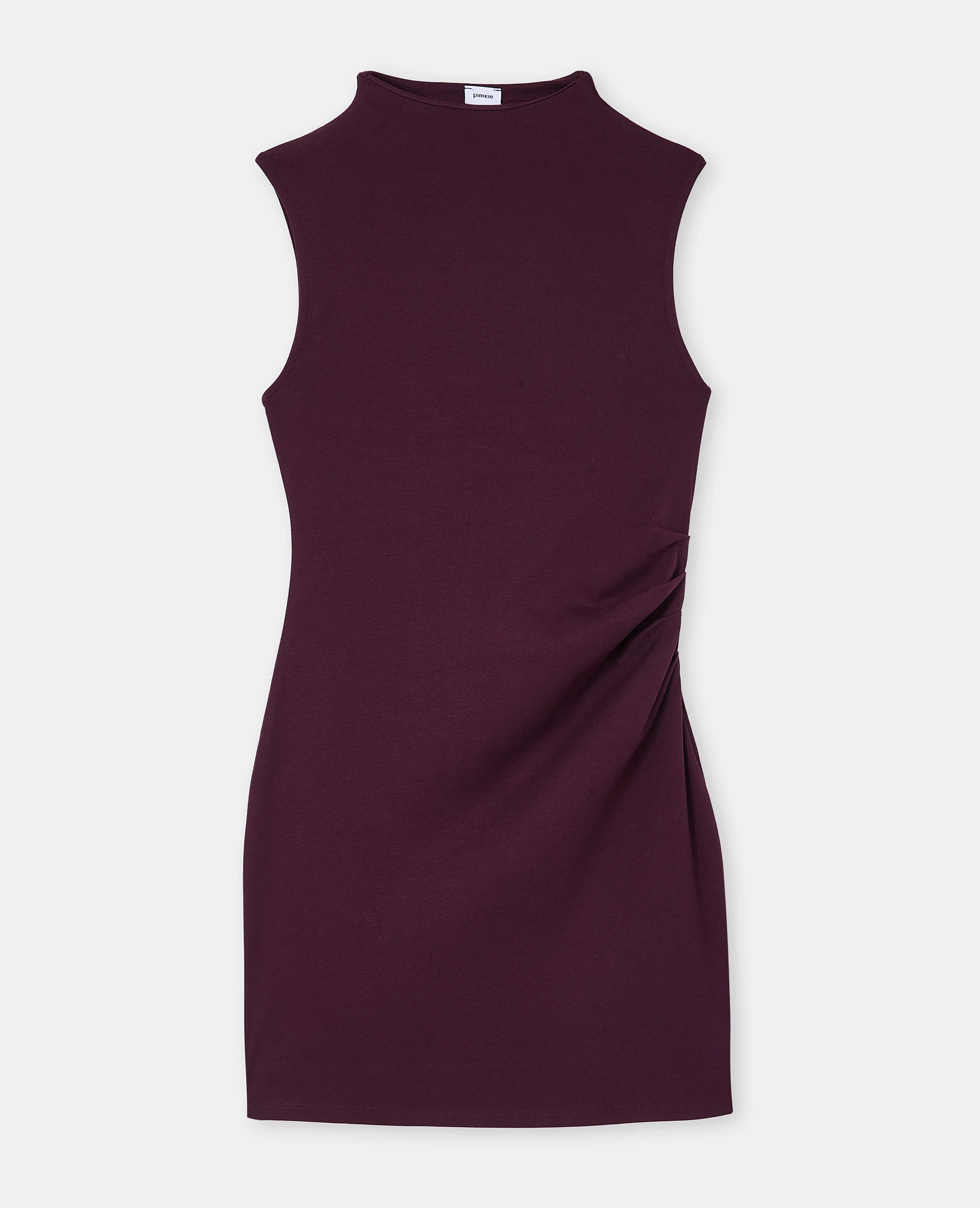 Robe courte sans manches avec fronces côté - Image 4