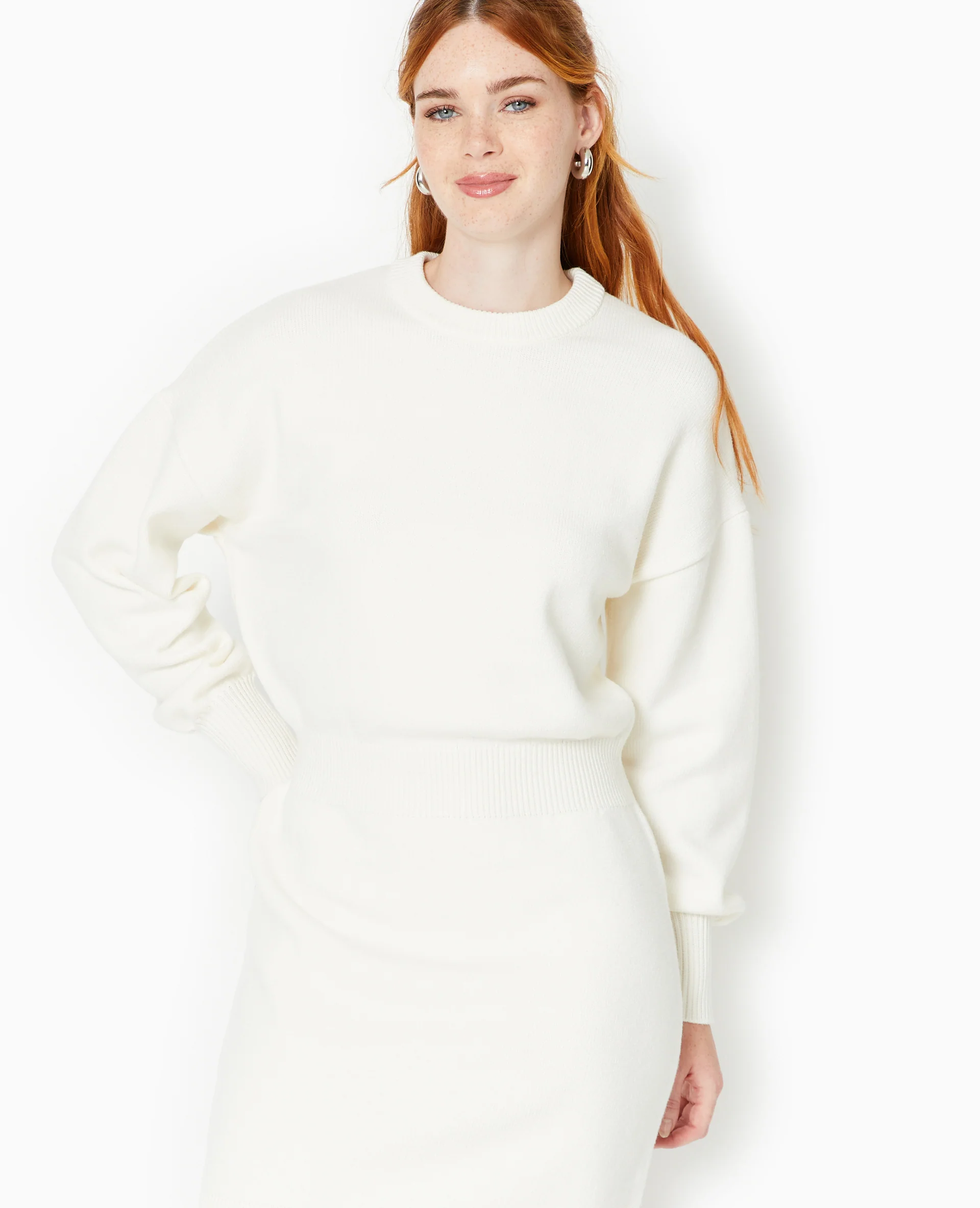 Robe en maille avec taille marquée - Image 3