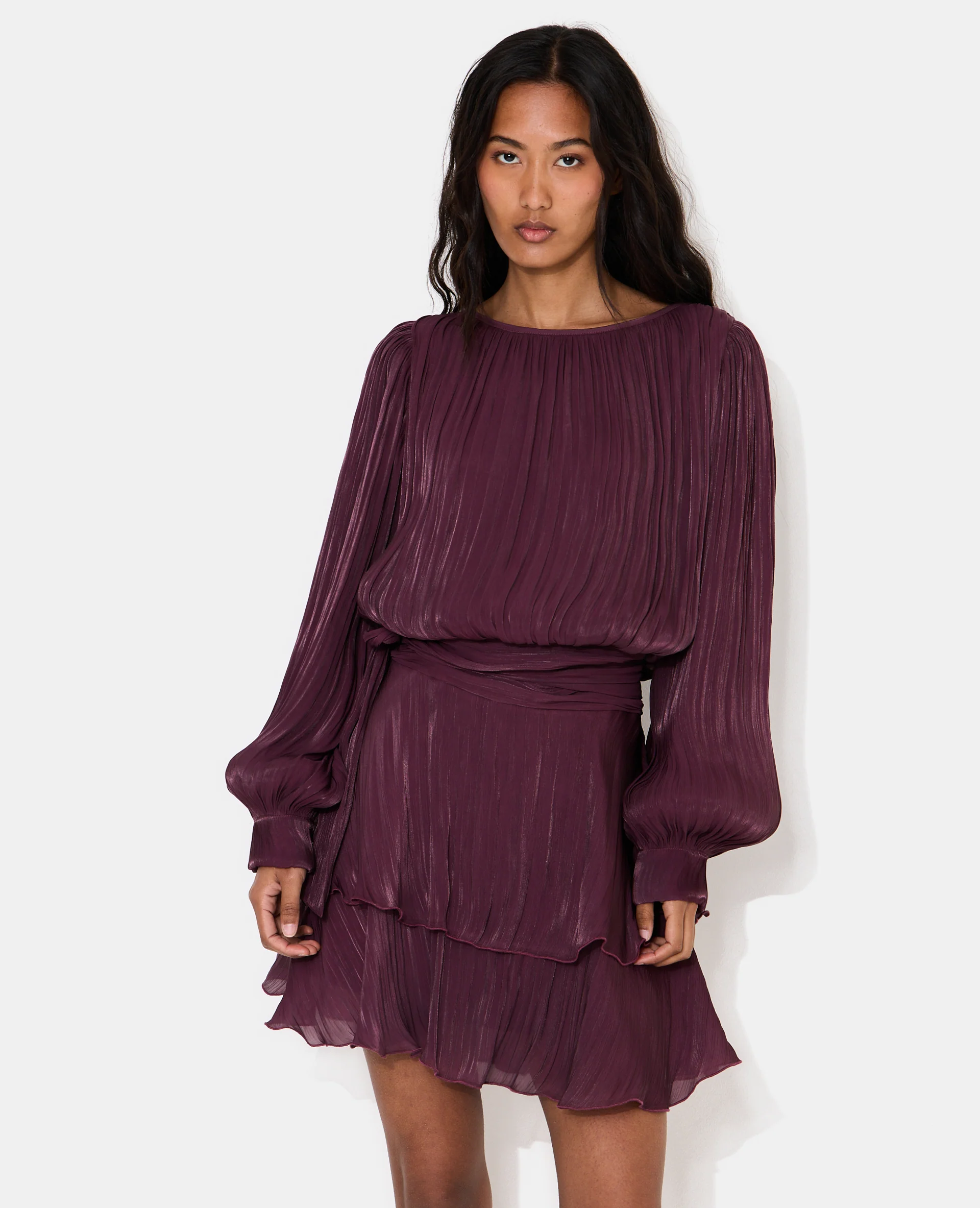 Robe en tissu brillant avec effet drapé - Image 8