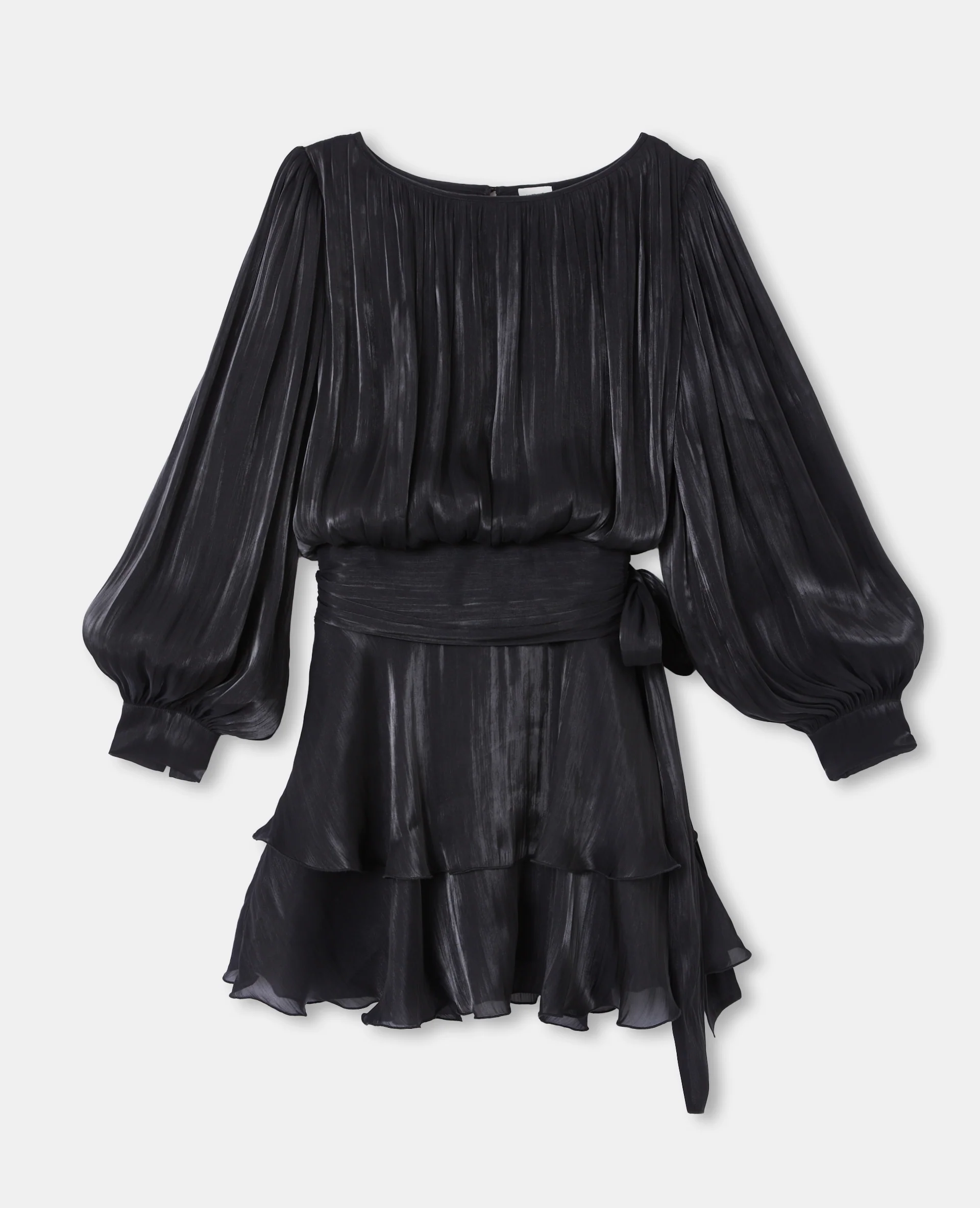 Robe en tissu brillant avec effet drapé - Image 4