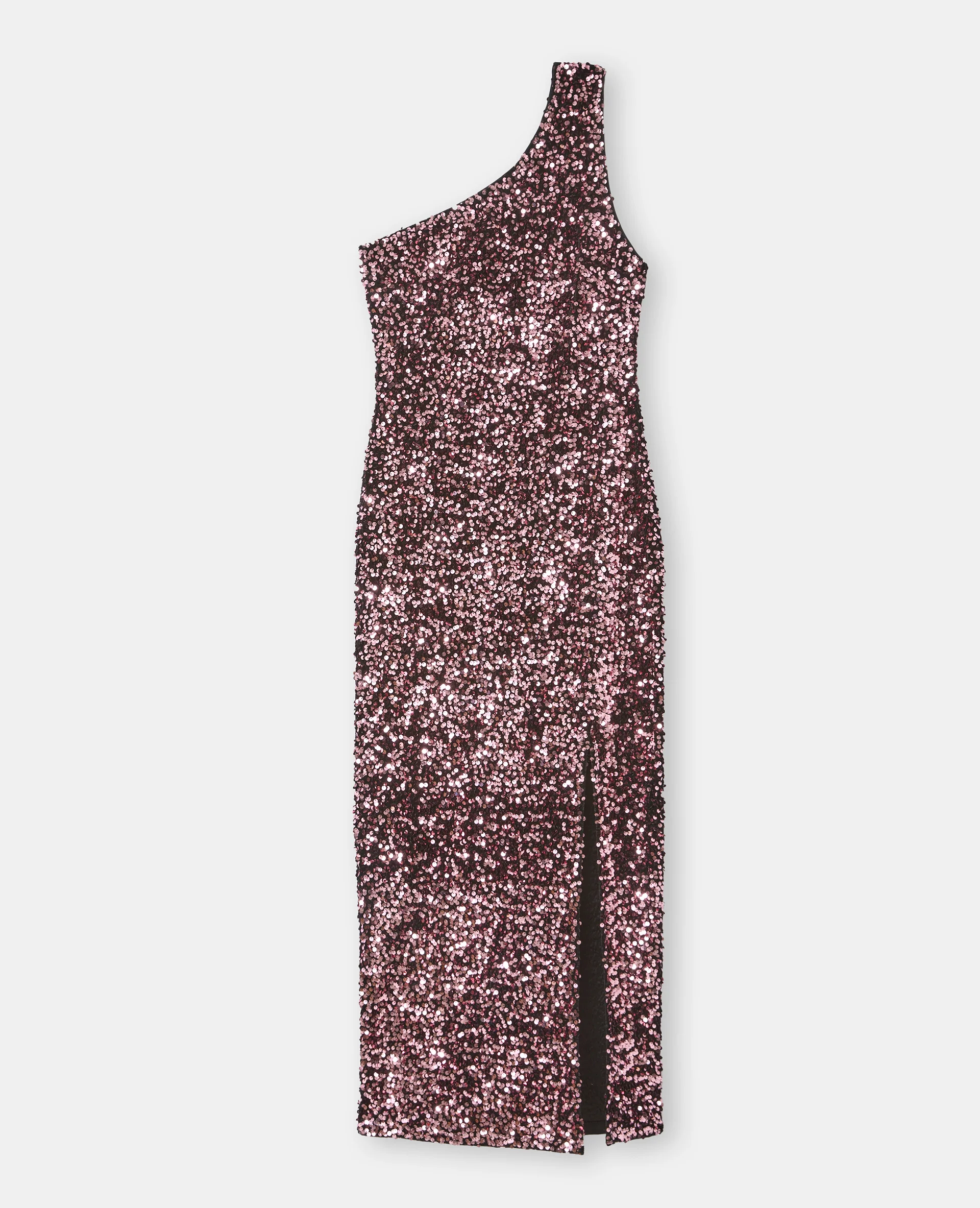 Robe longue asymétrique avec sequins - Image 4