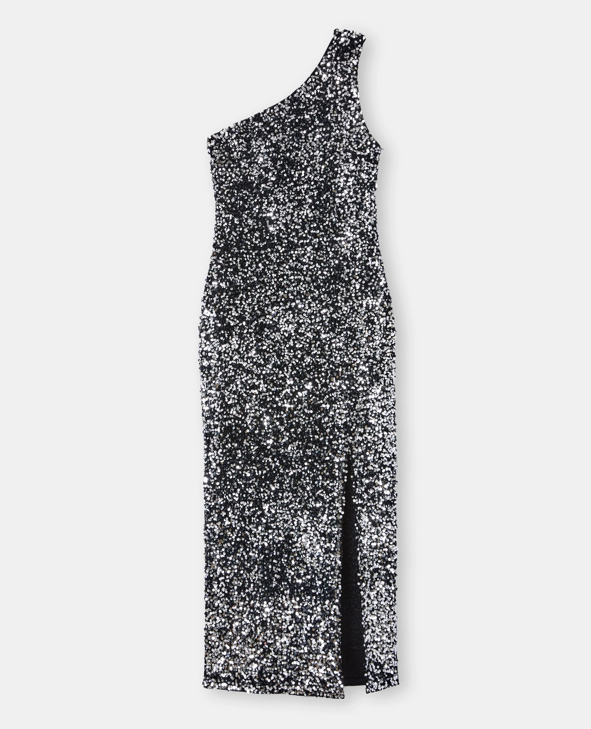 Robe longue asymétrique avec sequins - Image 4