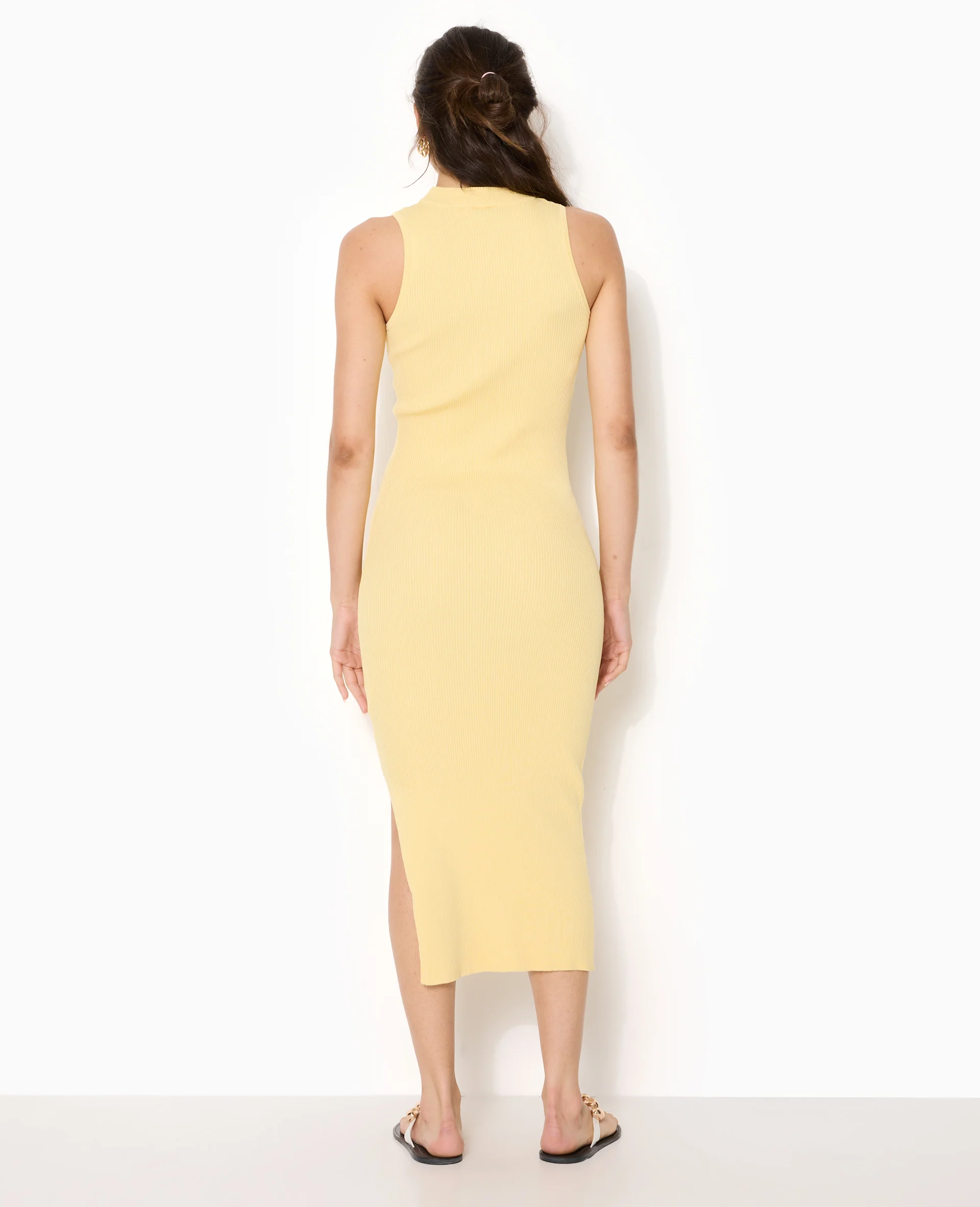 Robe longue et moulante en maille côtelée - Image 6