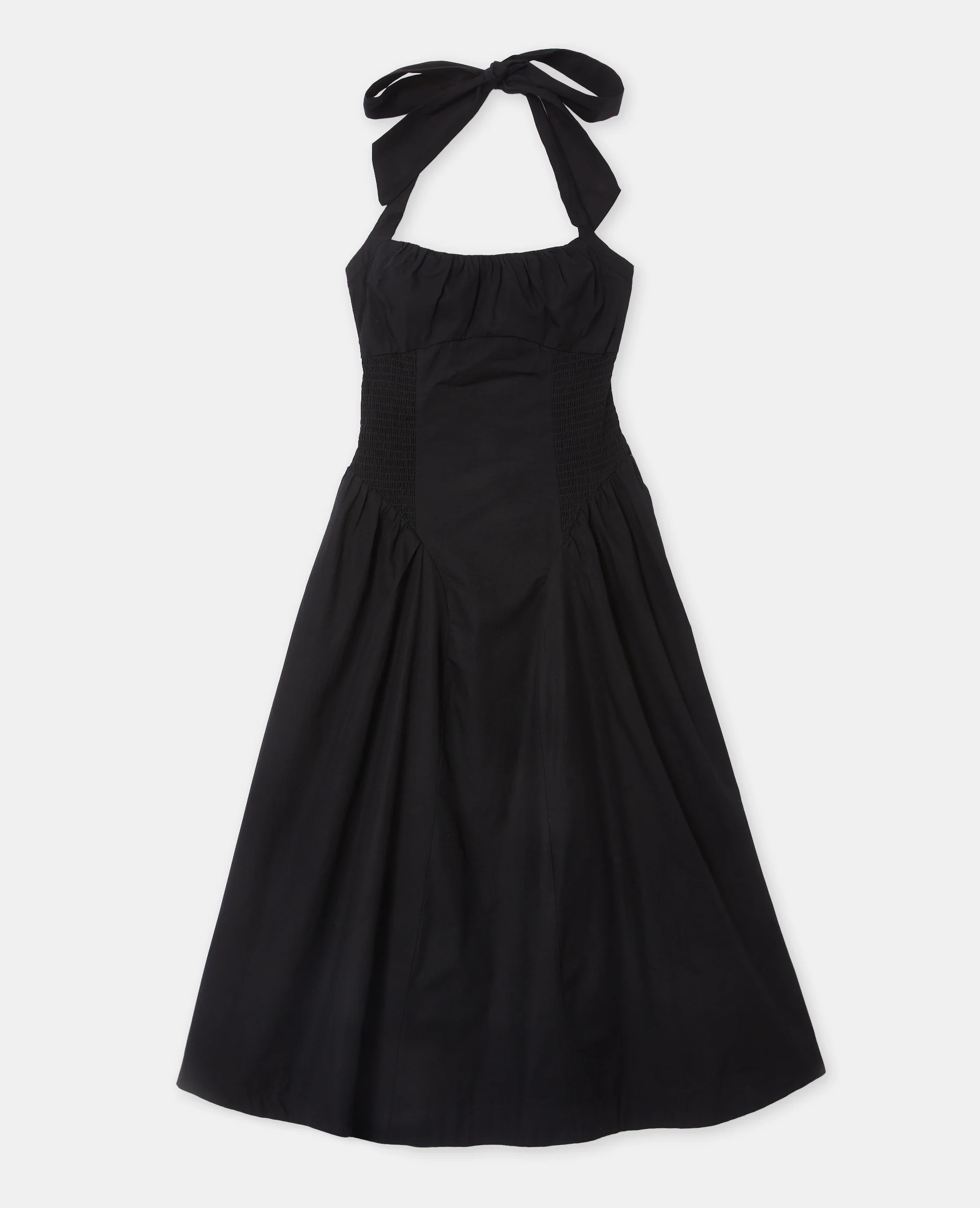 Robe longue évasée avec smocks - Image 4