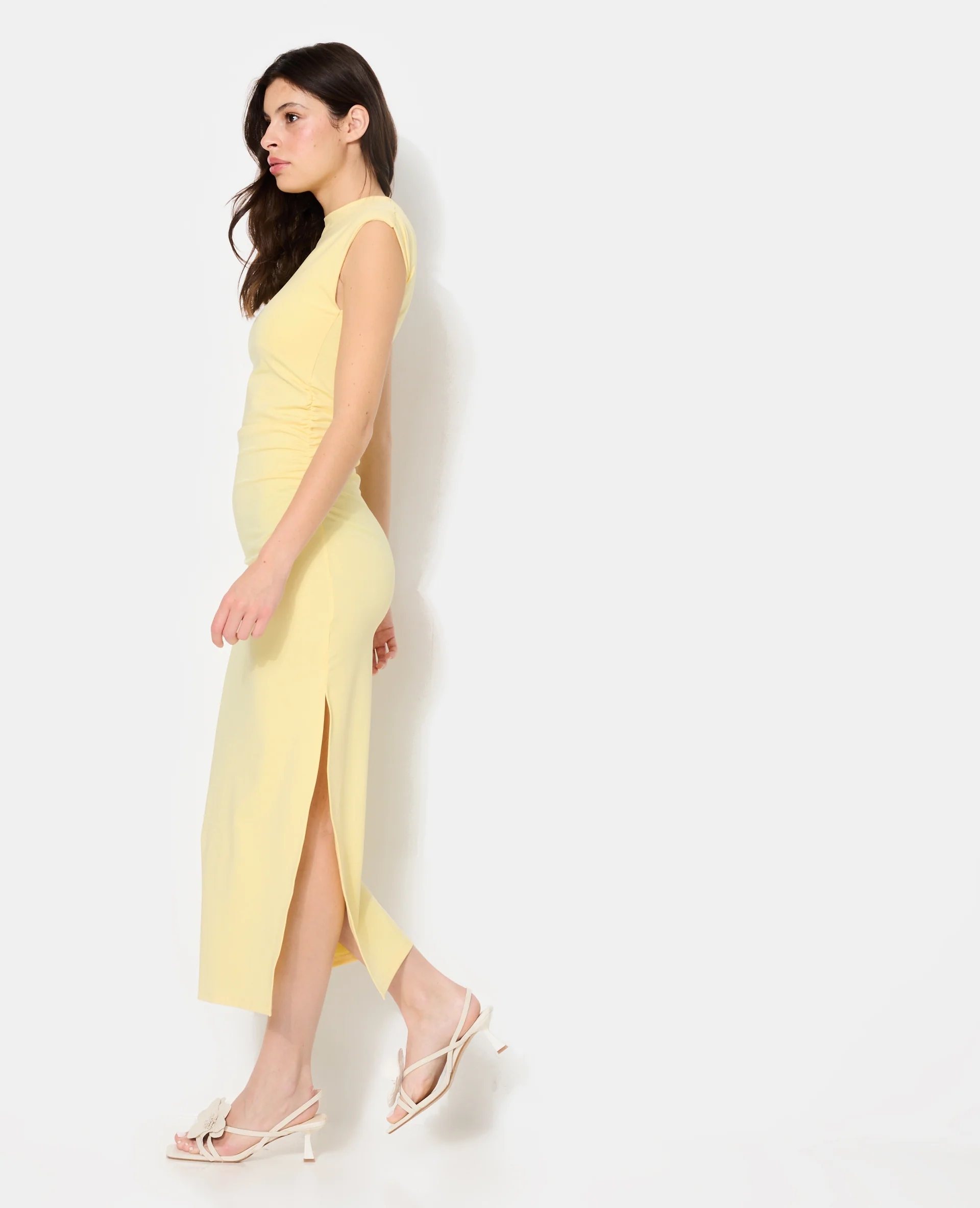 Robe longue sans manches avec fronces - Image 7
