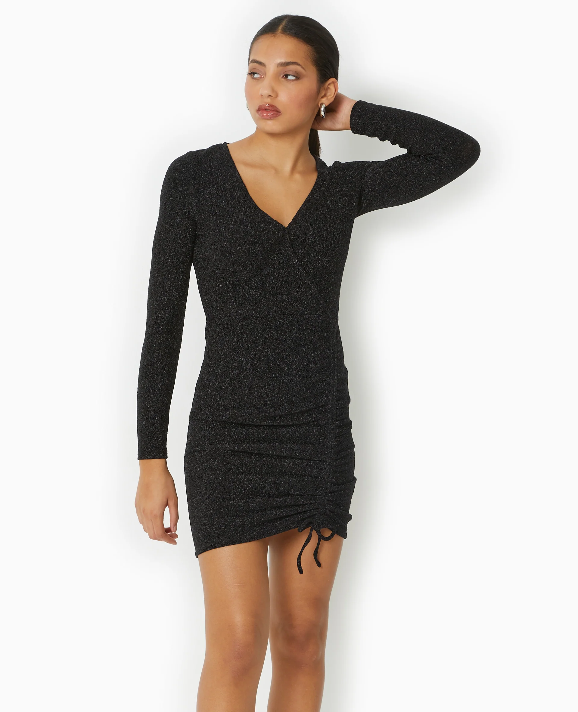 Robe moulante en maille lurex encolure V - Image 7