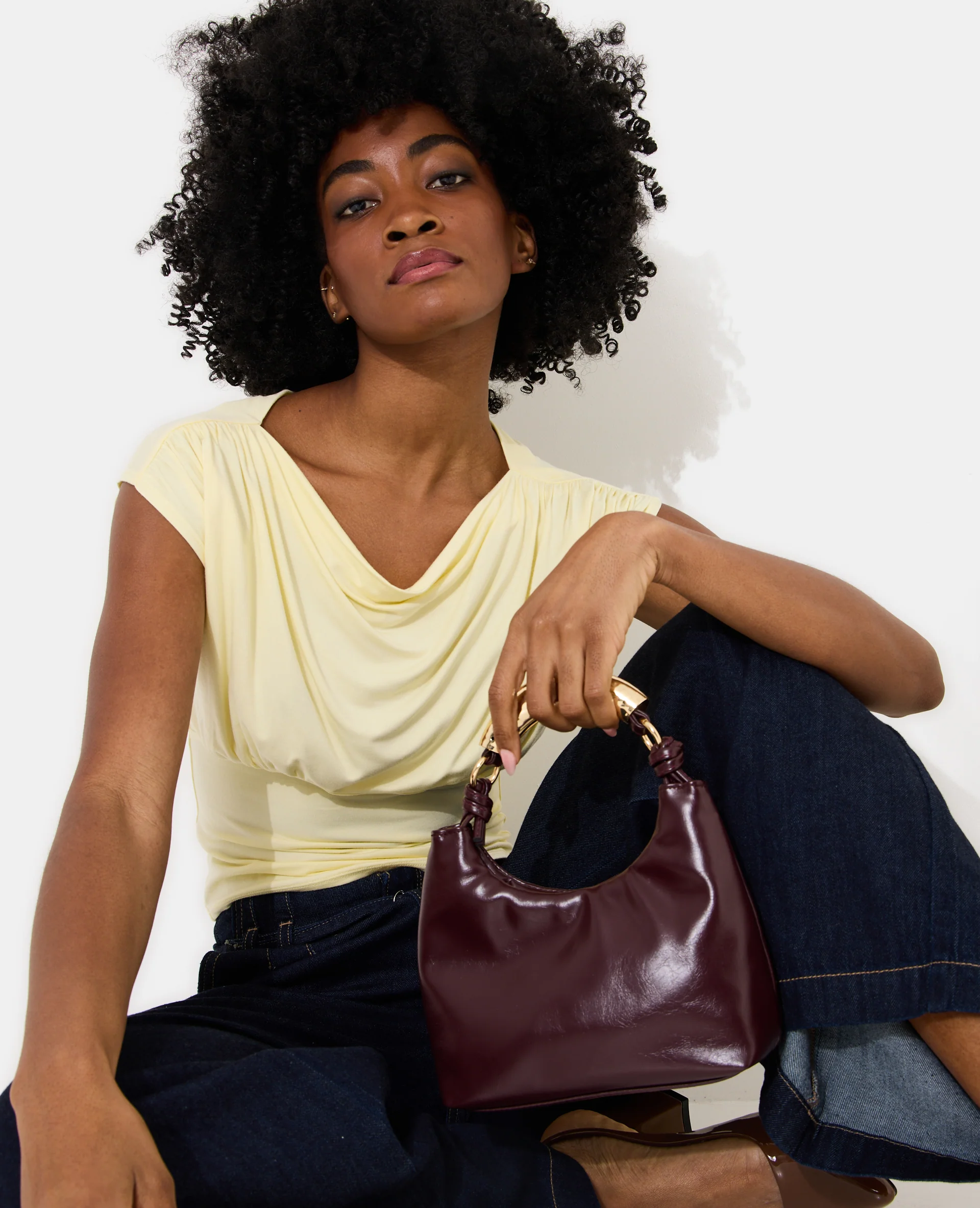 Sac avec poignée bijou et bandoulière - Image 2