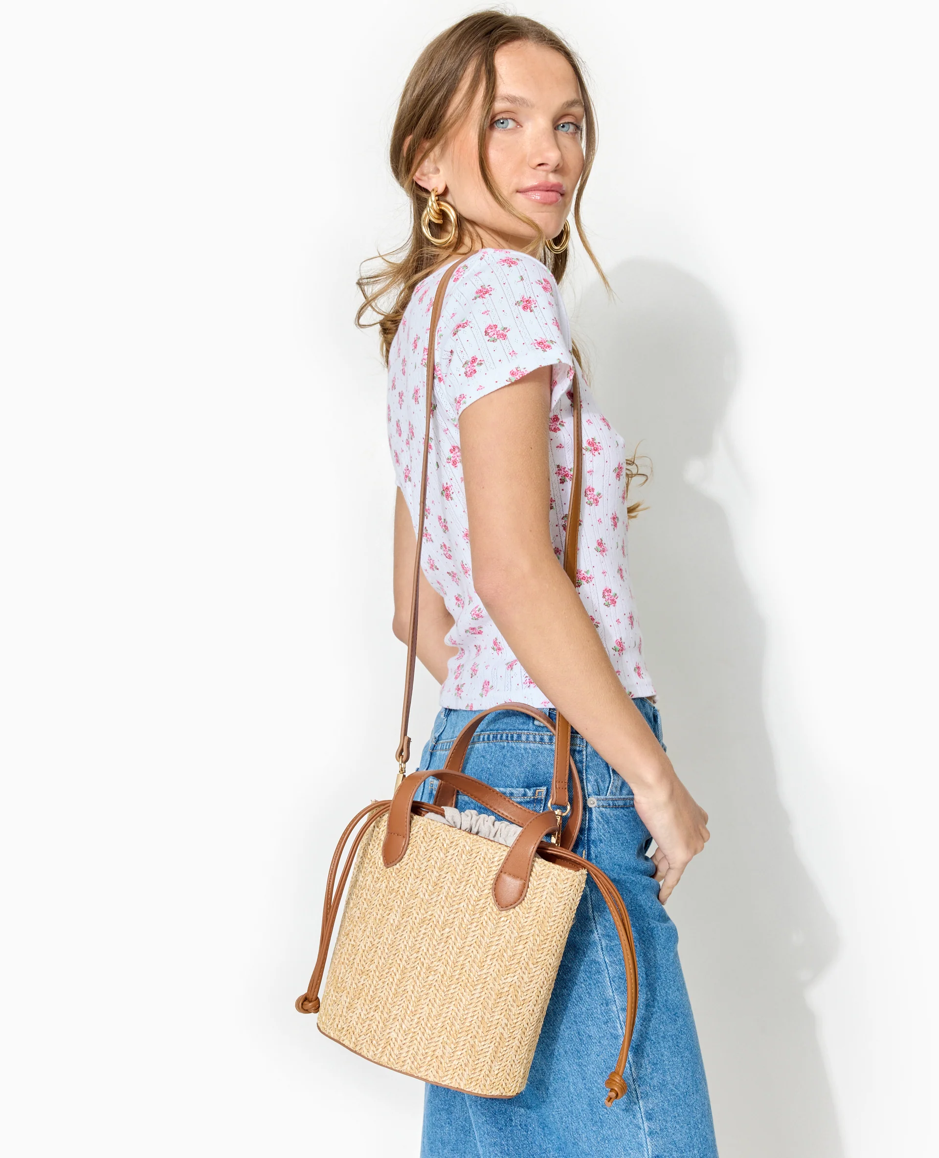 Sac seau en raphia - Image 2