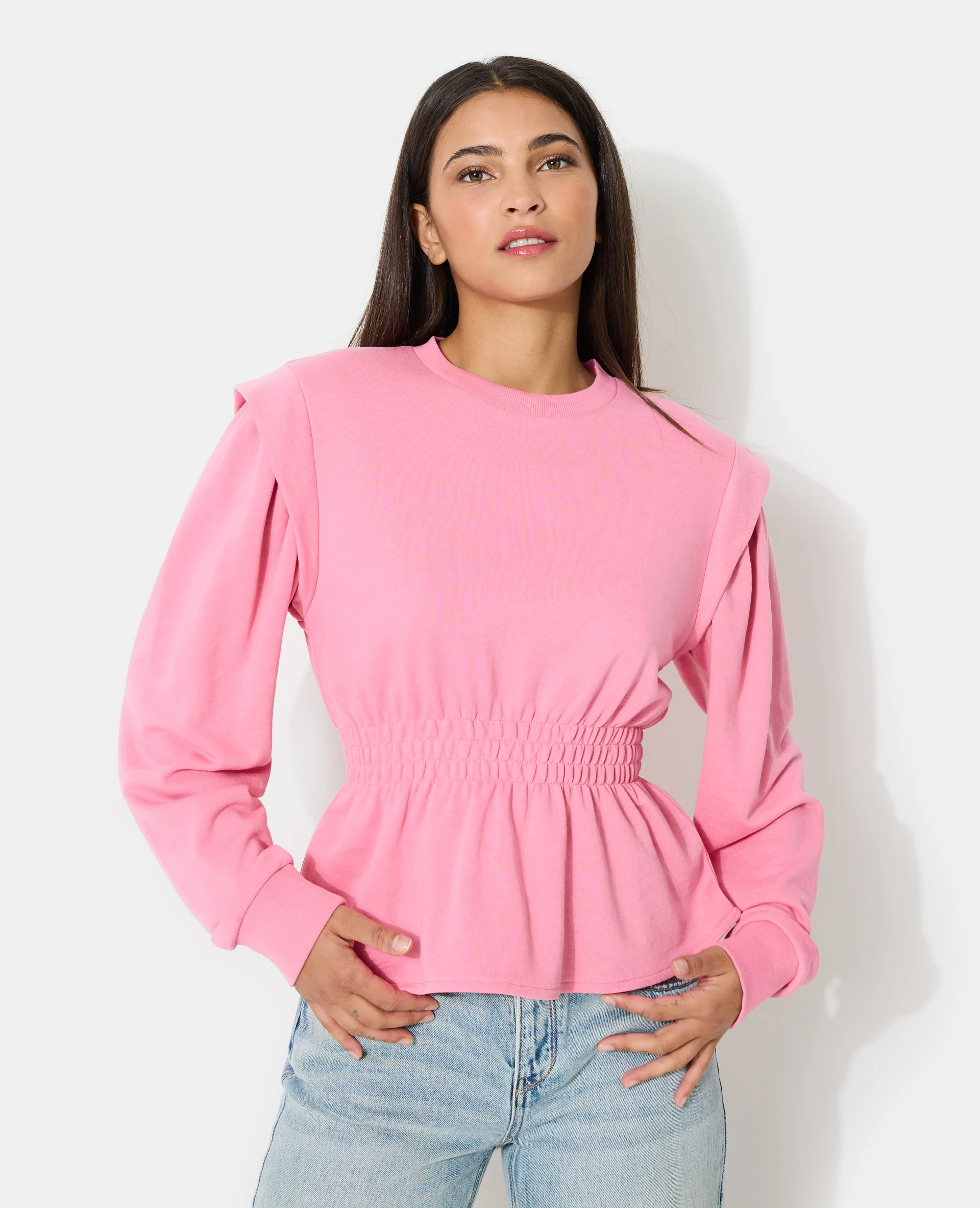 Sweat avec taille élastiquée