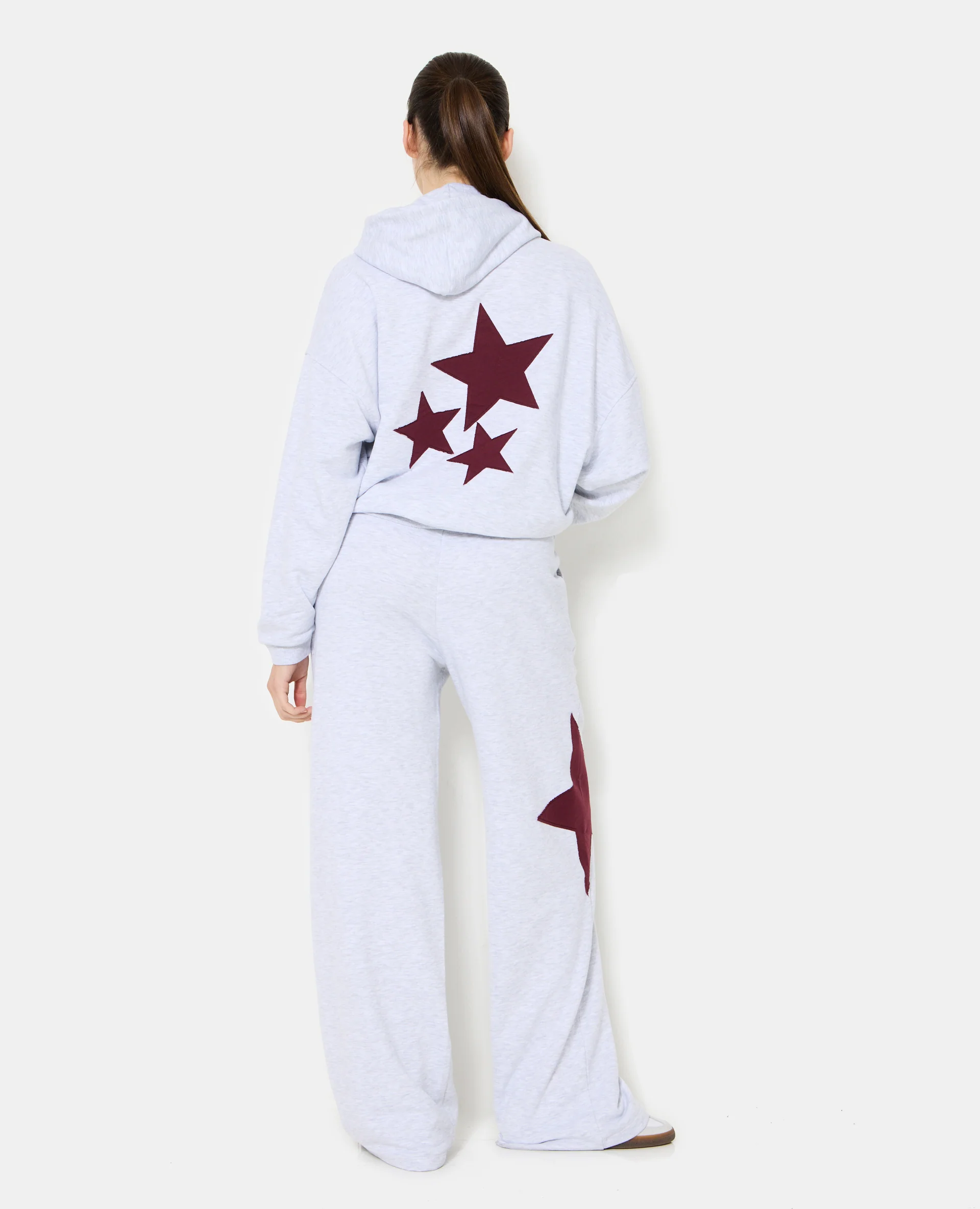 Sweat capuche oversize avec étoiles contrastées - Image 7