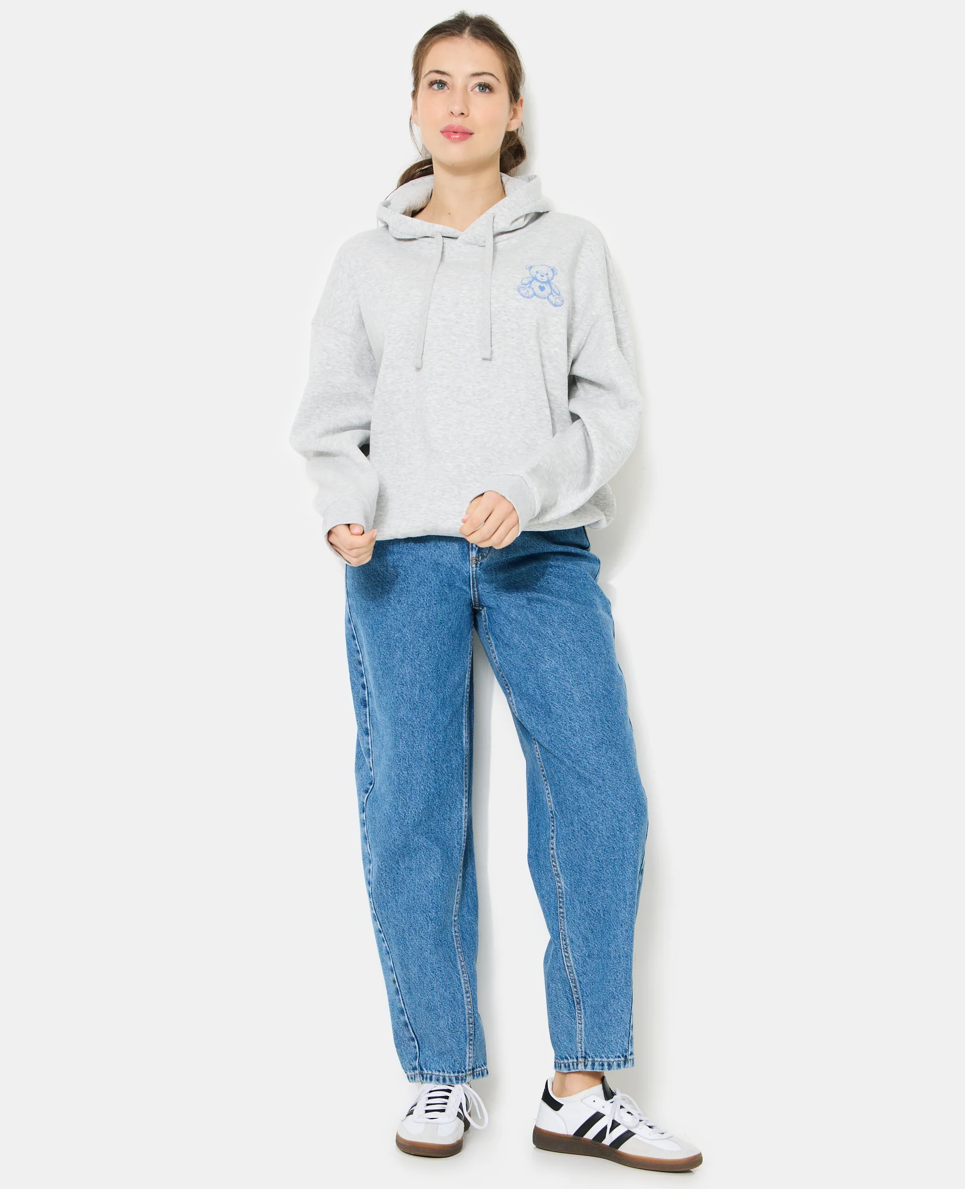 Sweat capuche oversize avec ourson - Image 3