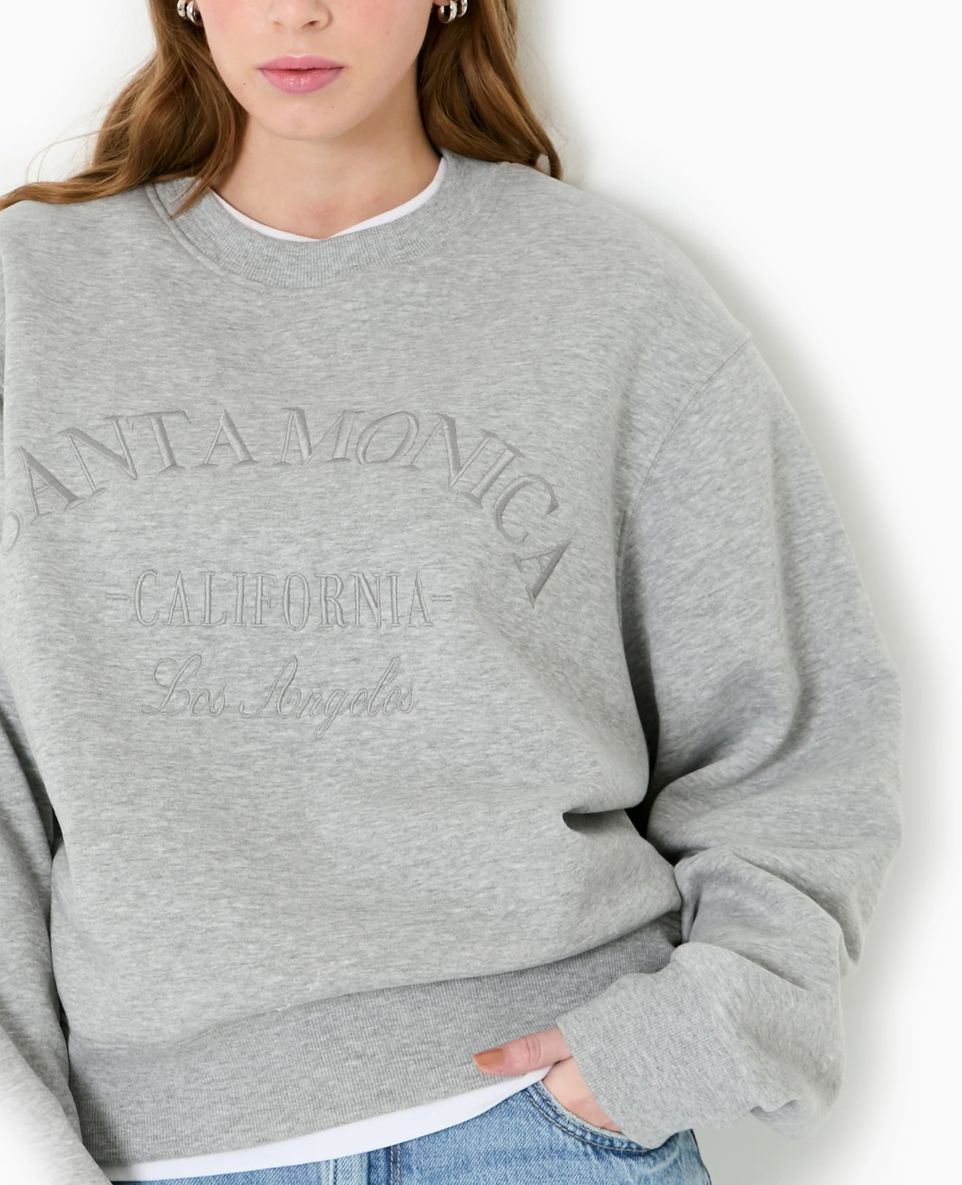 Sweat col rond avec broderie - Image 3