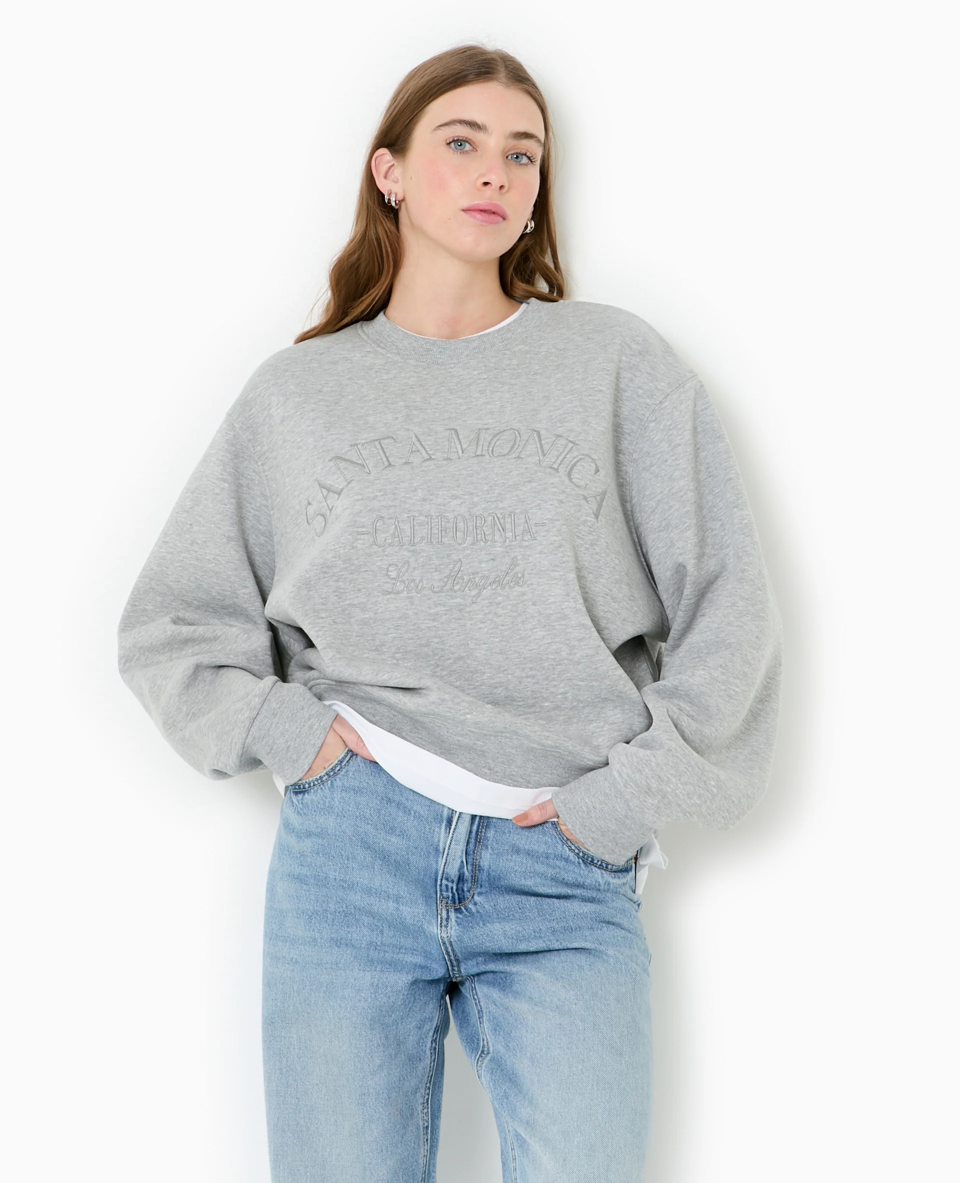 Sweat col rond avec broderie - Image 7
