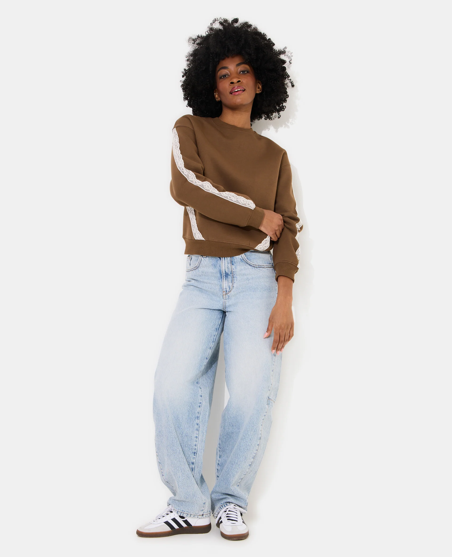 Sweat col rond avec dentelle - Image 3