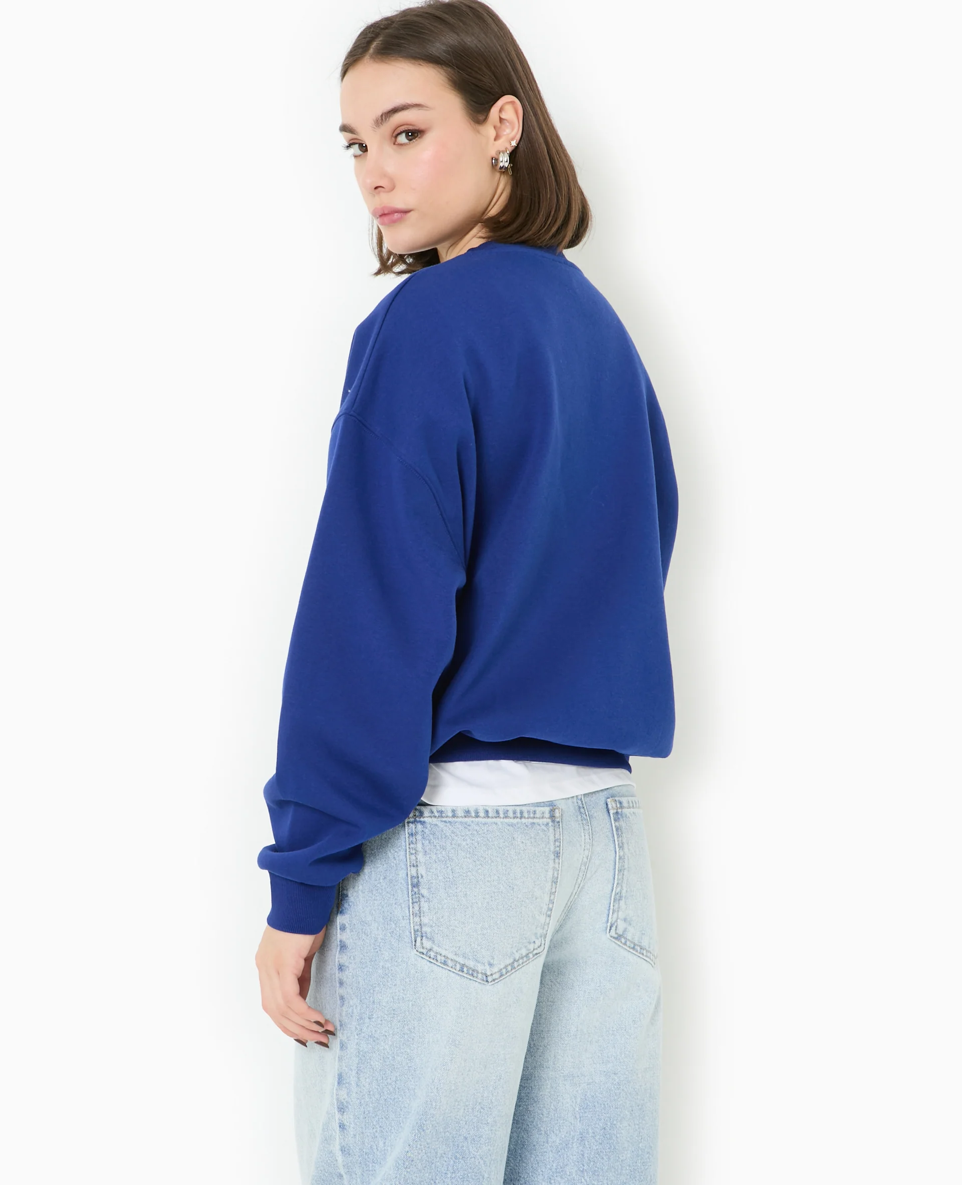 Sweat col rond avec grand print devant - Image 6