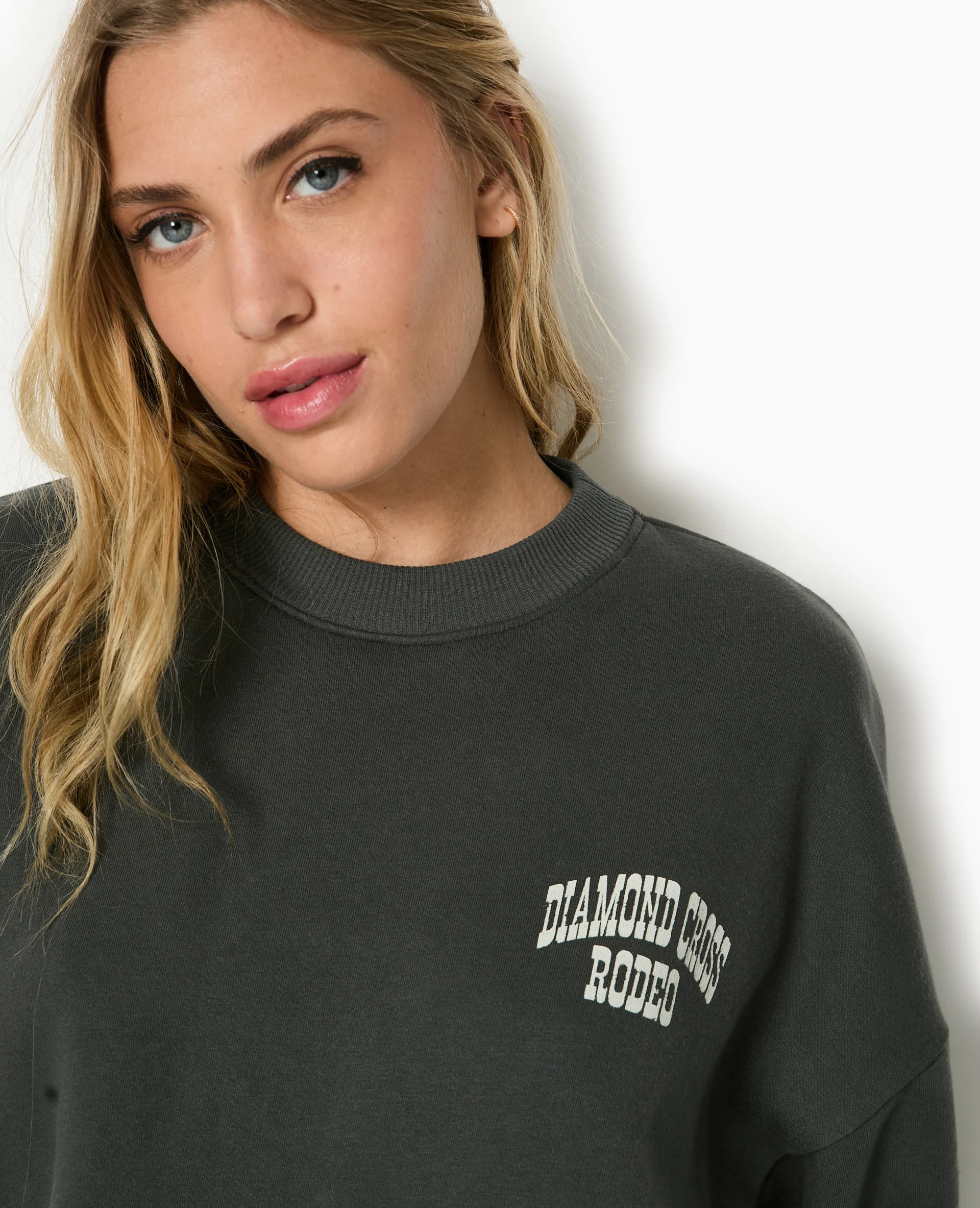 Sweat col rond avec print poitrine et dos - Image 3