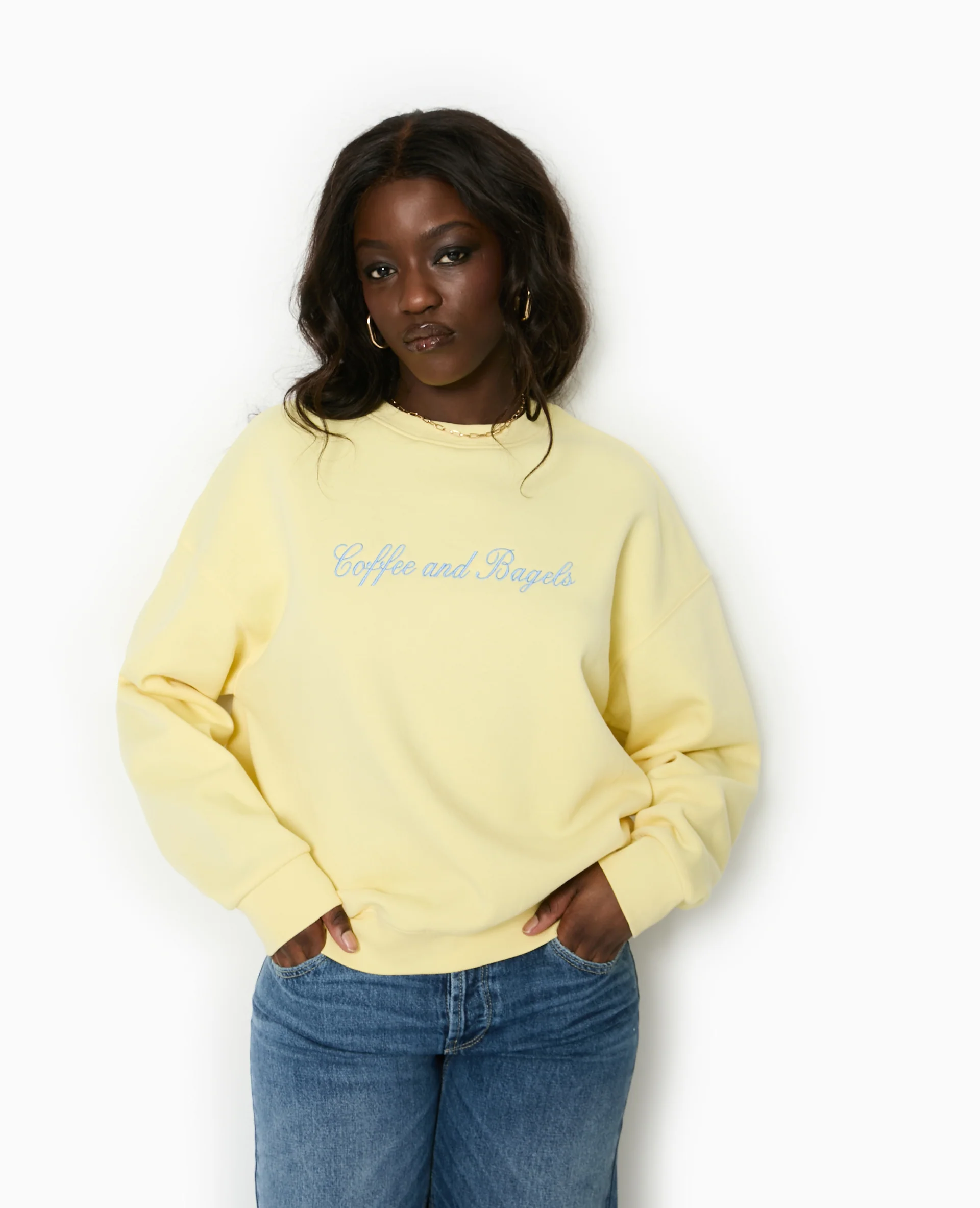 Sweat oversize avec broderies devant et dos - Image 5
