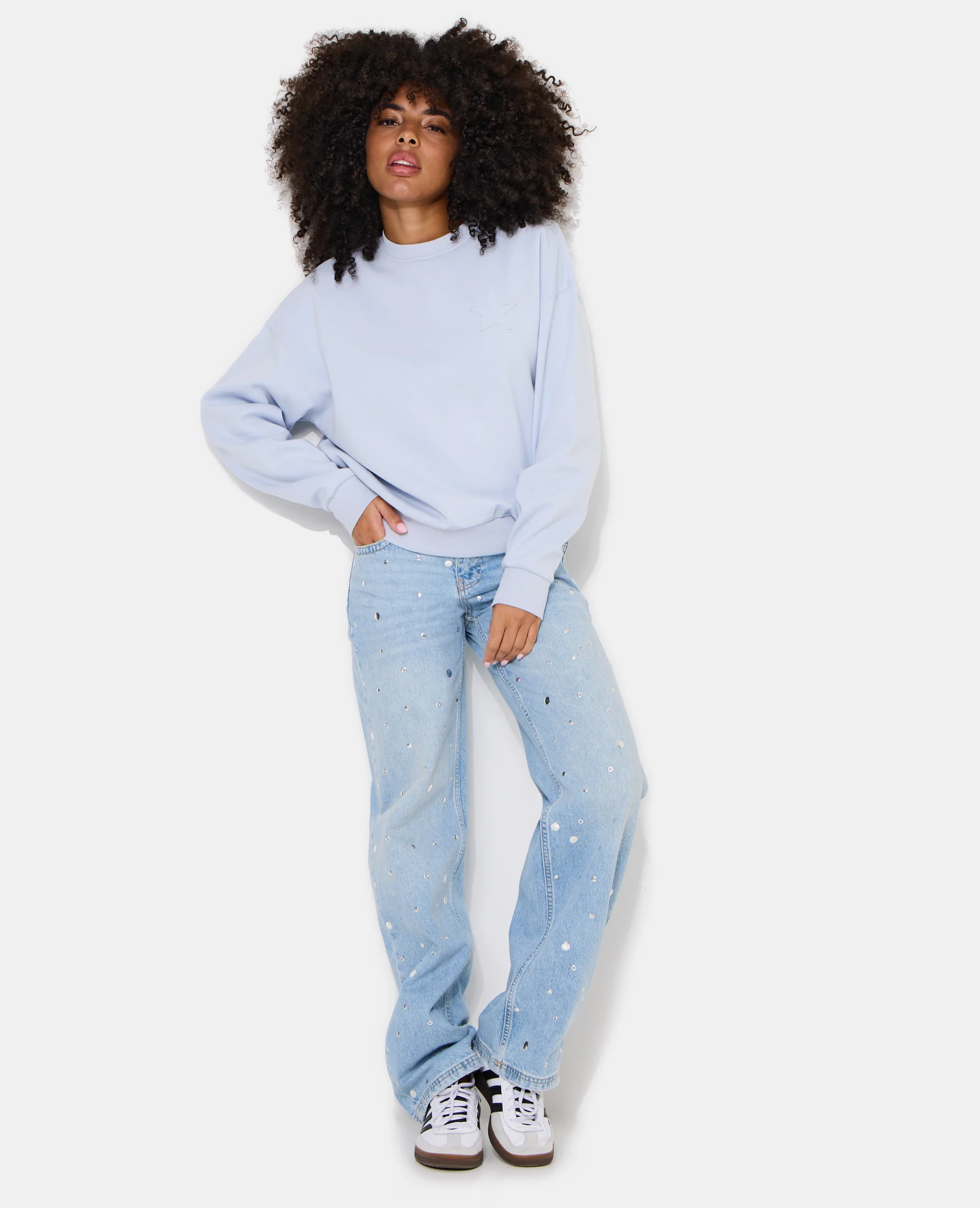 Sweat oversize avec étoile cousue - Image 2