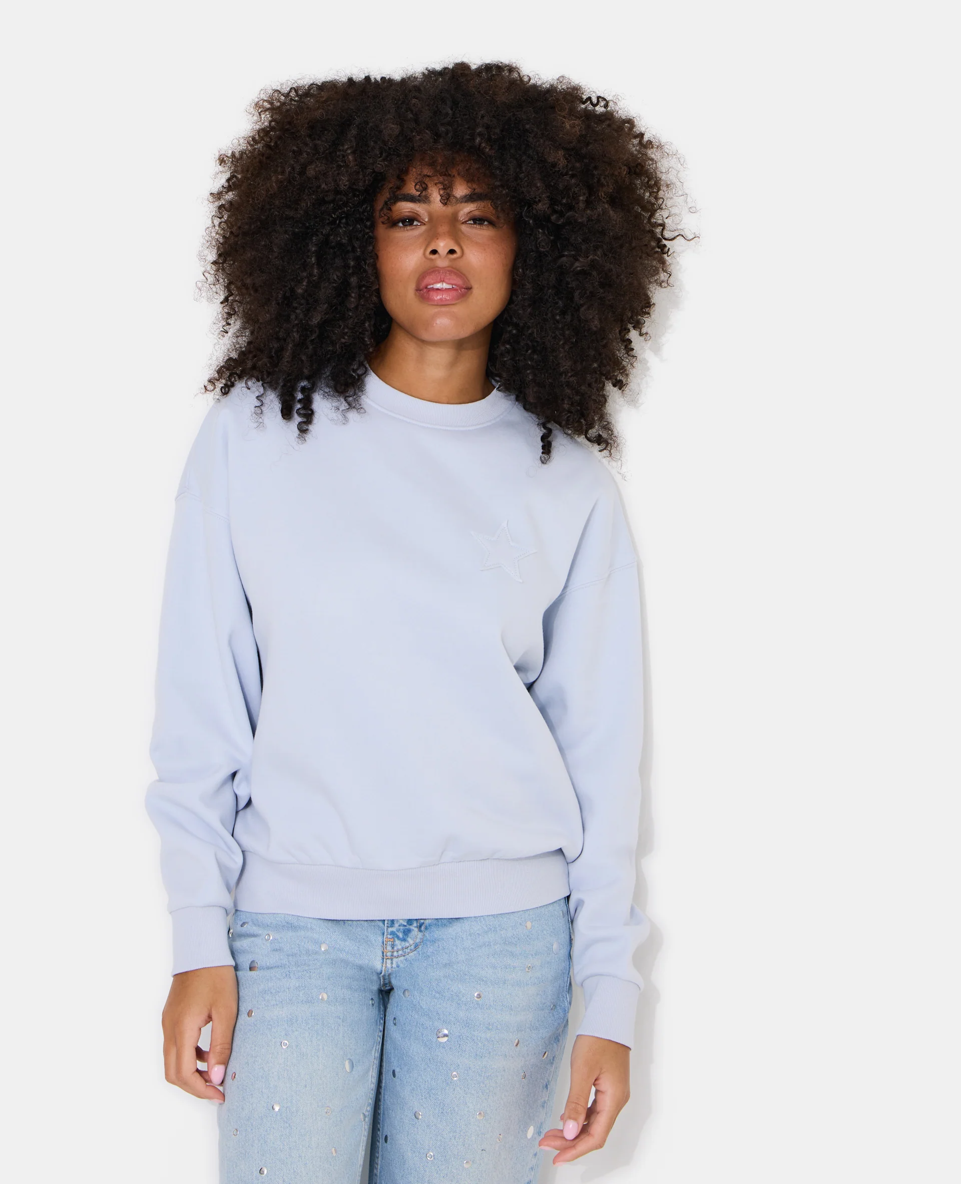 Sweat oversize avec étoile cousue - Image 4