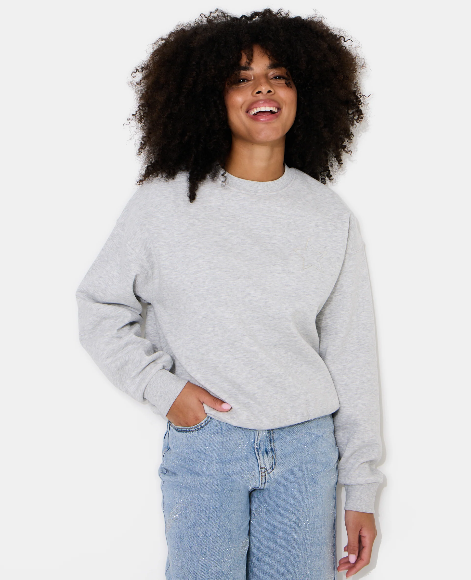 Sweat oversize avec étoile cousue - Image 5