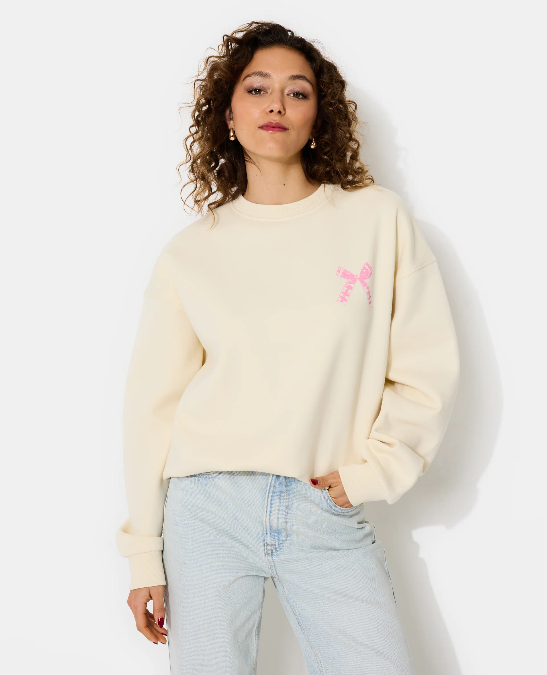 Sweat oversize avec print devant et dos - Image 5
