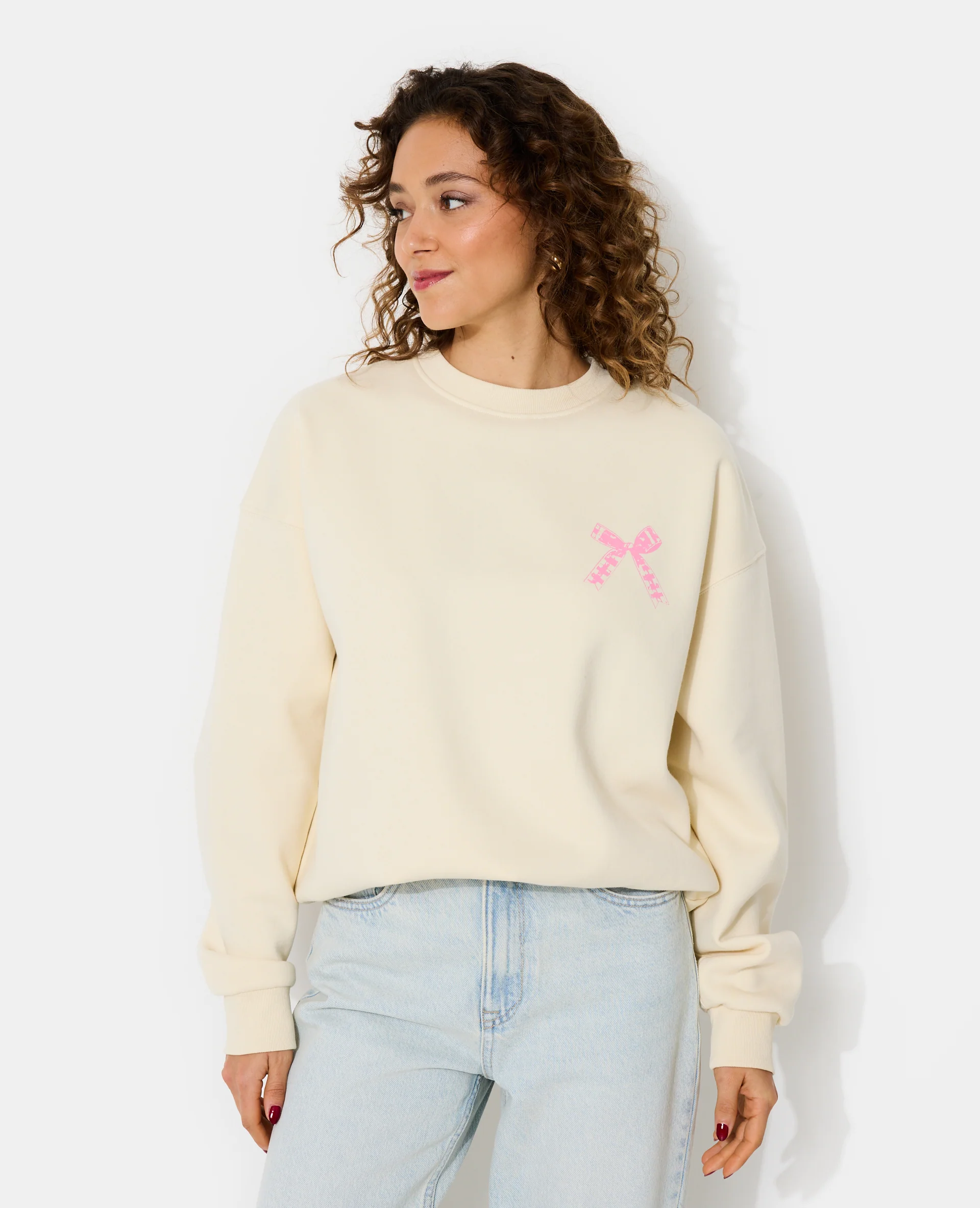 Sweat oversize avec print devant et dos - Image 6