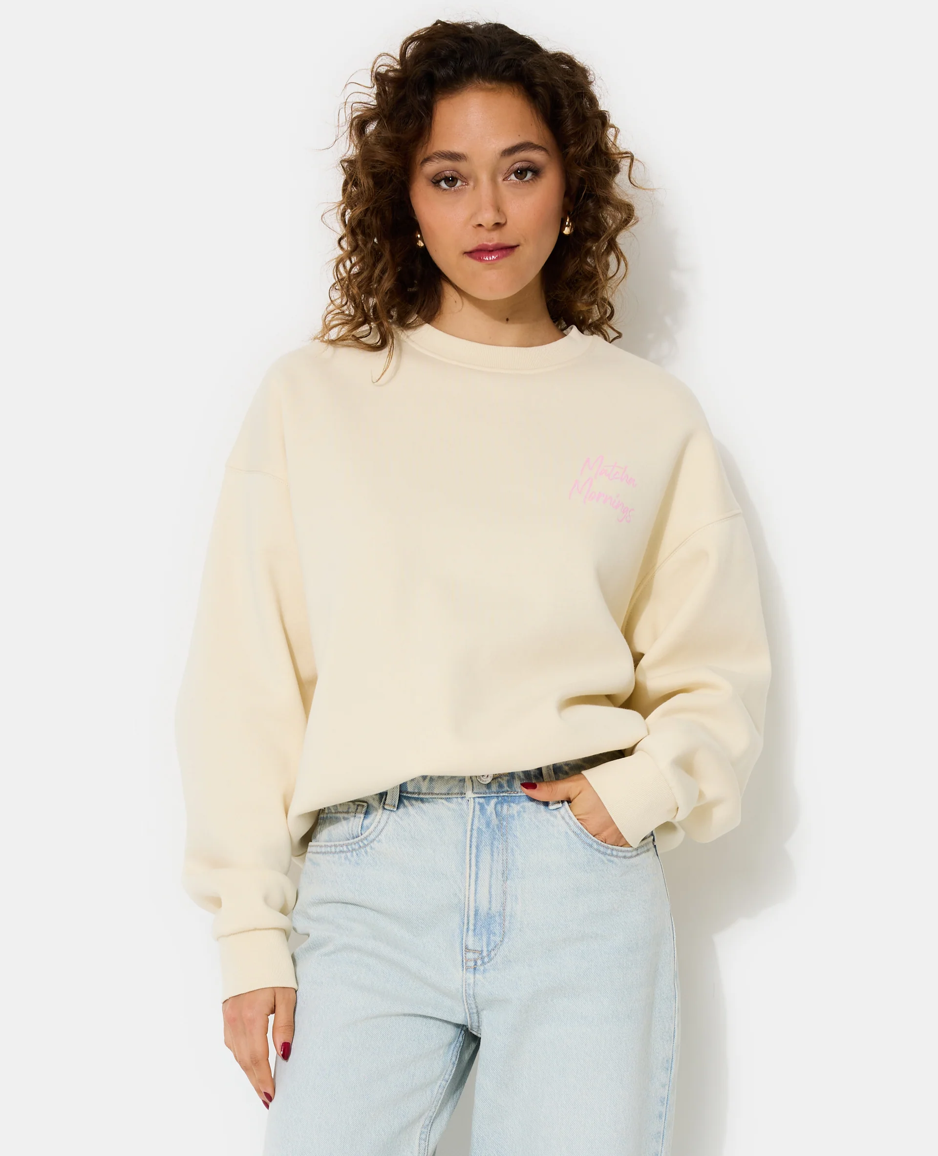 Sweat oversize avec print devant et dos - Image 5